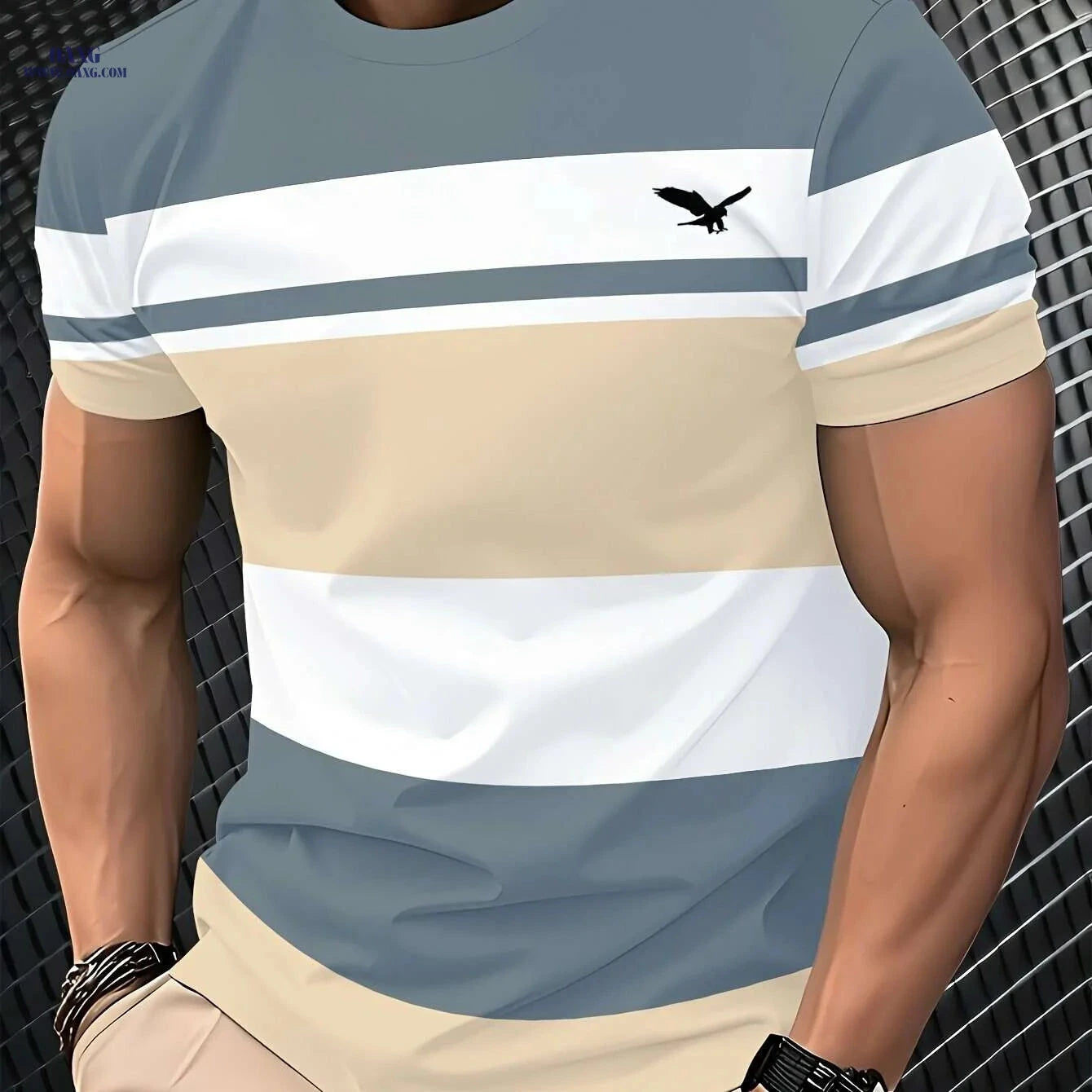 Men's 3D Digital Print T-Shirt - Lightweight Comfort Fit, Breathable   OAXG Navy Blue（L30） / S