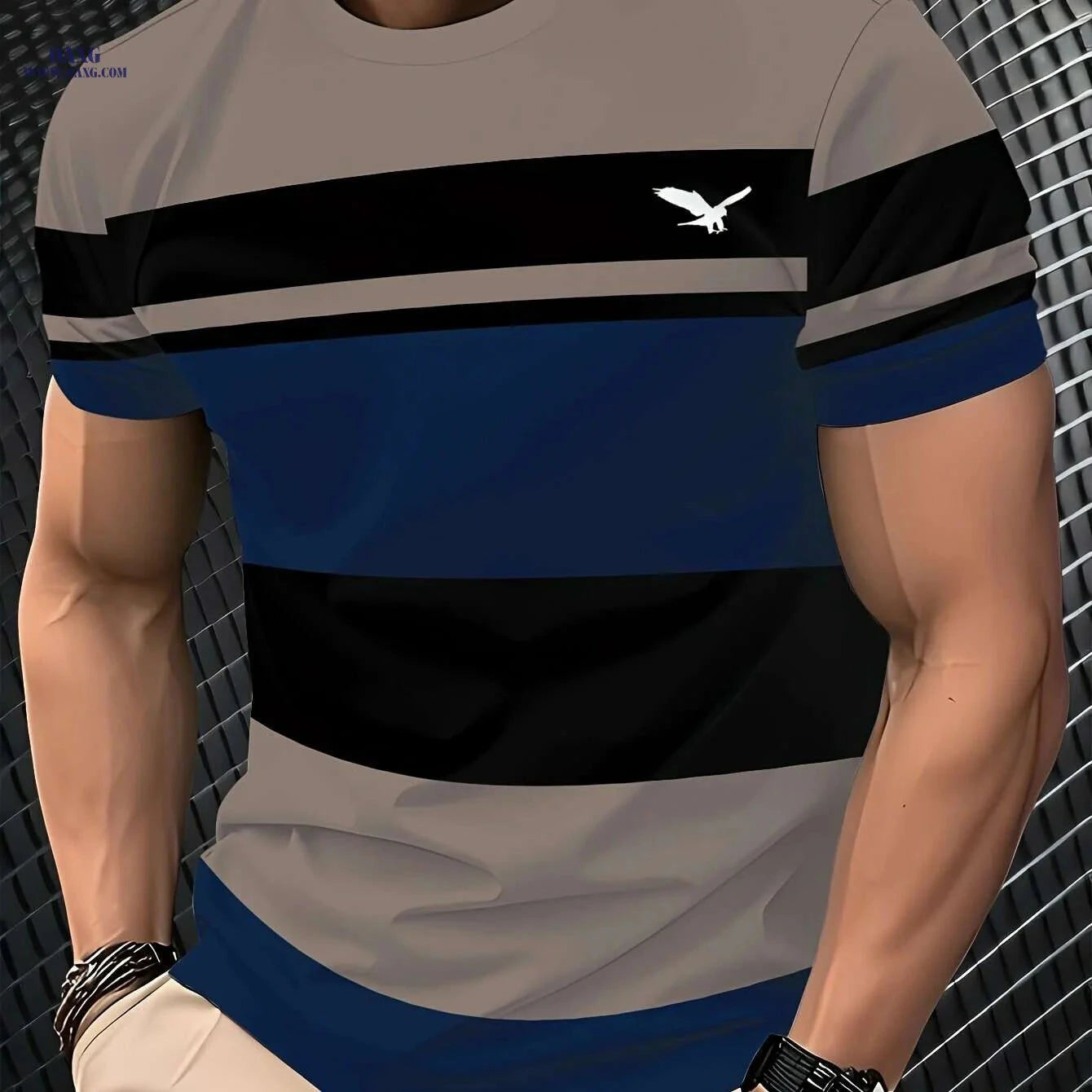 Men's 3D Digital Print T-Shirt - Lightweight Comfort Fit, Breathable   OAXG Navy Blue（L30） / S