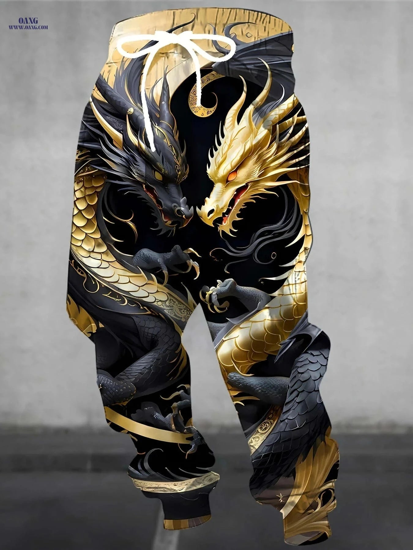 Men's 3D Dragon Print Joggers - Casual Stretchy Sweatpants   OAXG 