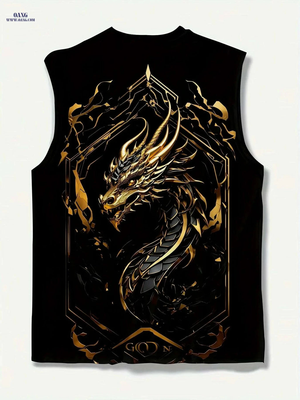 Men's 3D Golden Dragon Tank Top - Breathable Casual Athletic Shirt   OAXG Mixed Color / S