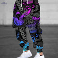 Men's 3D Halloween Comic Joggers - Casual Polyester Pants with Pockets   OAXG Mixed Color / FR S