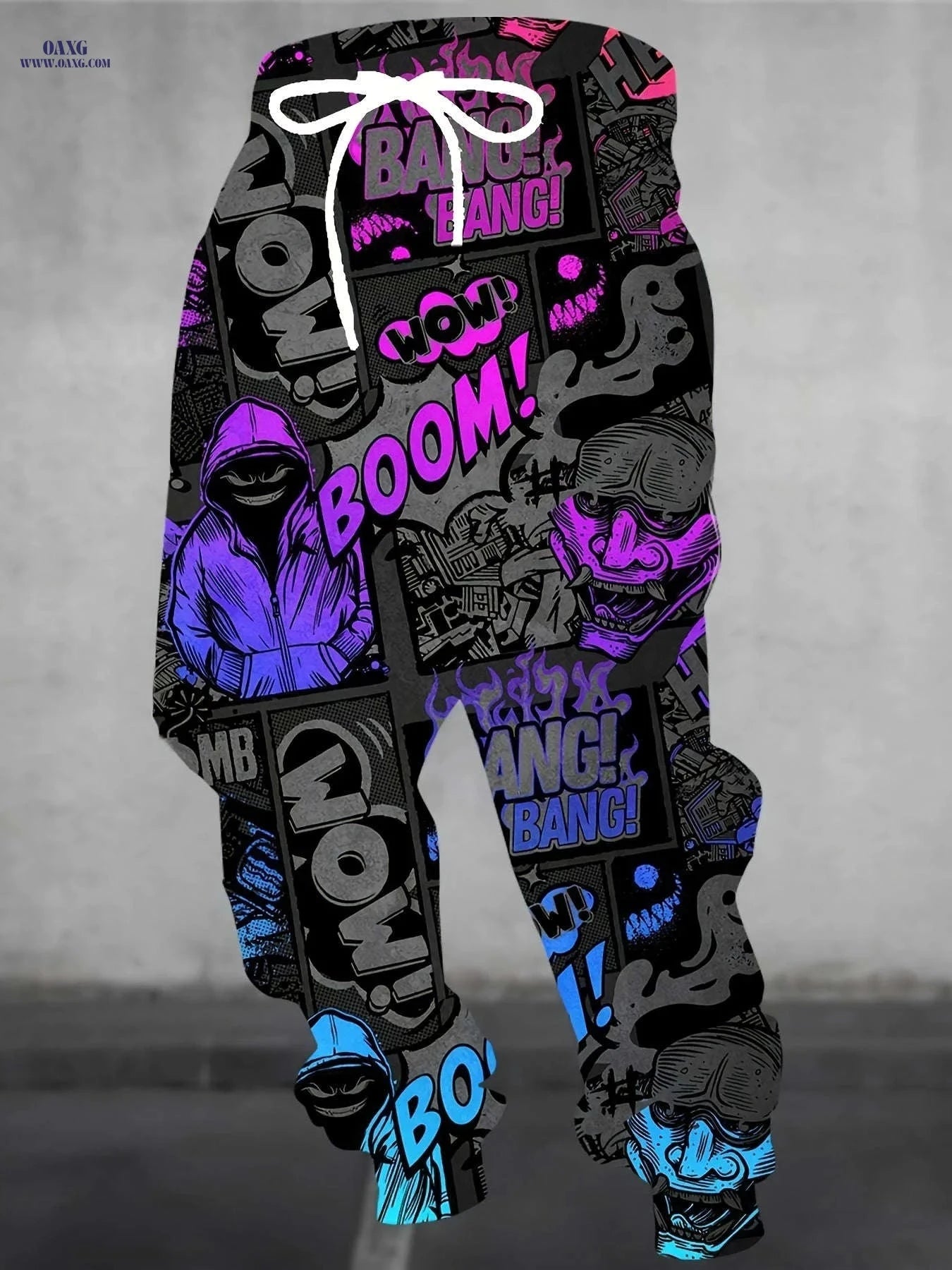 Men's 3D Halloween Comic Joggers - Casual Polyester Pants with Pockets   OAXG Mixed Color / FR S