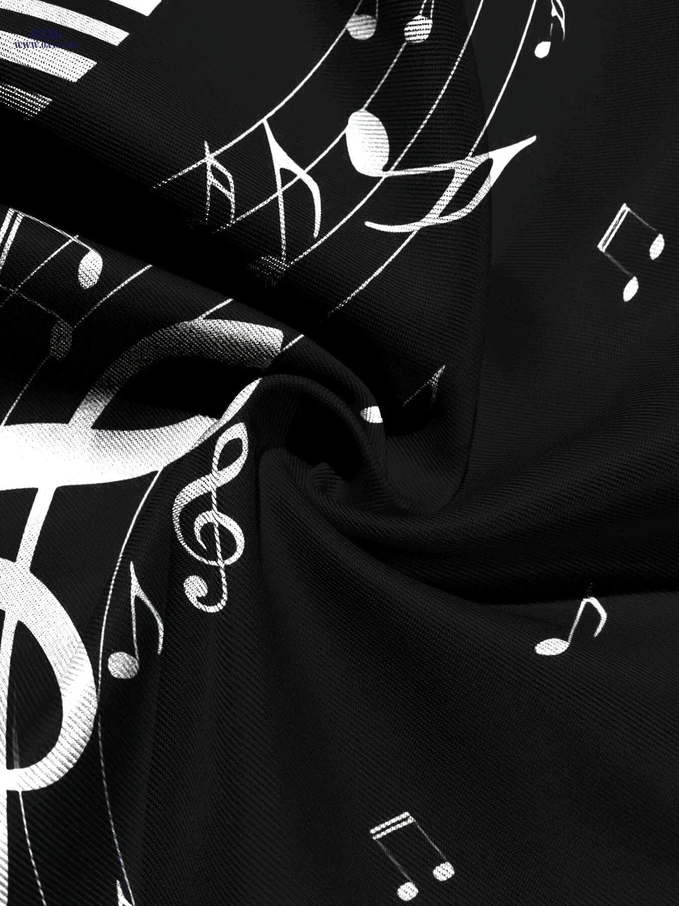 Men's 3D Piano Note Print Joggers - Casual Streetwear Sweatpants   OAXG 