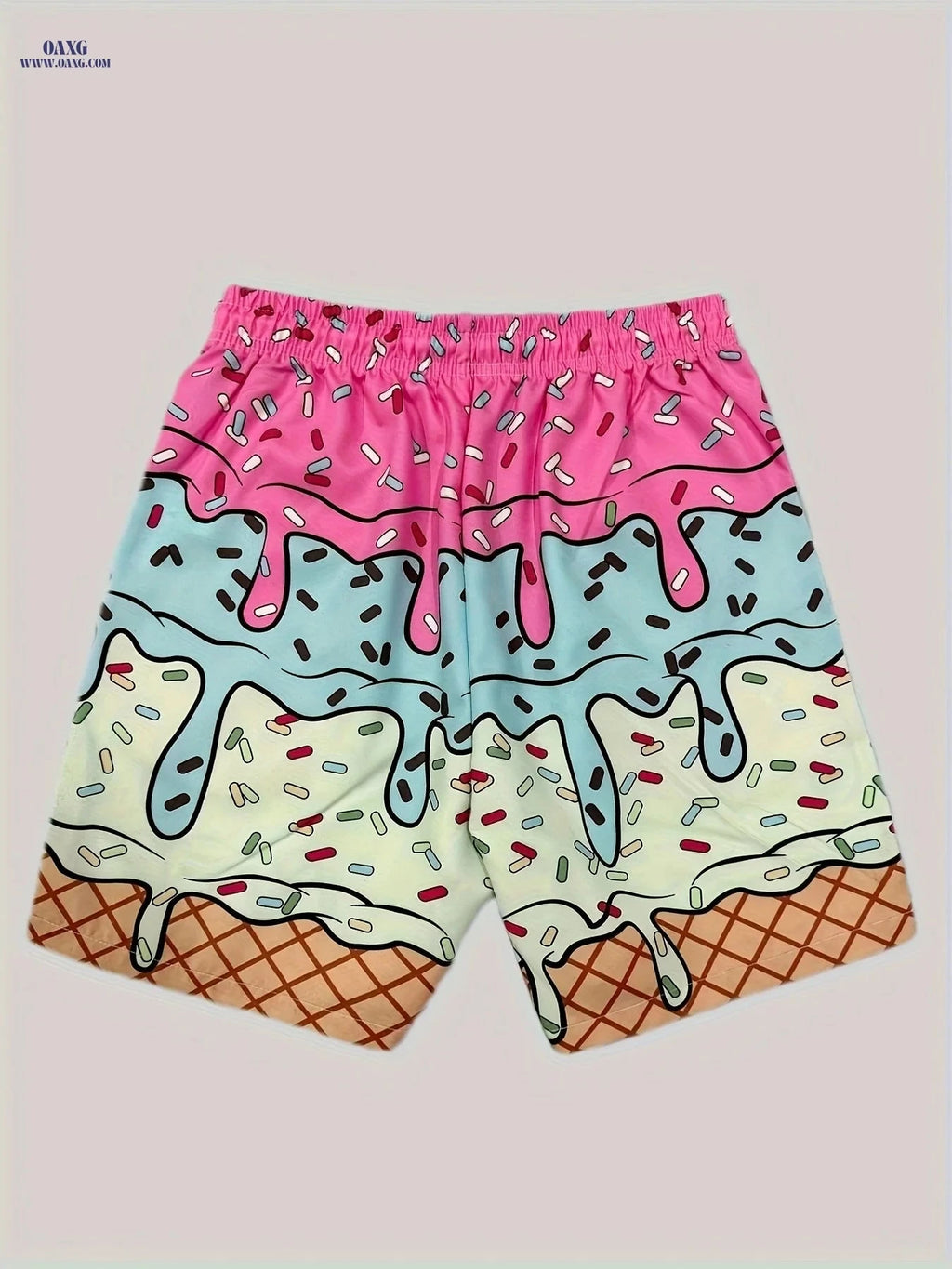 Men's 3D Print Beach Shorts - Lightweight Casual Summer Swimwear   OAXG Mixed Color / FR S