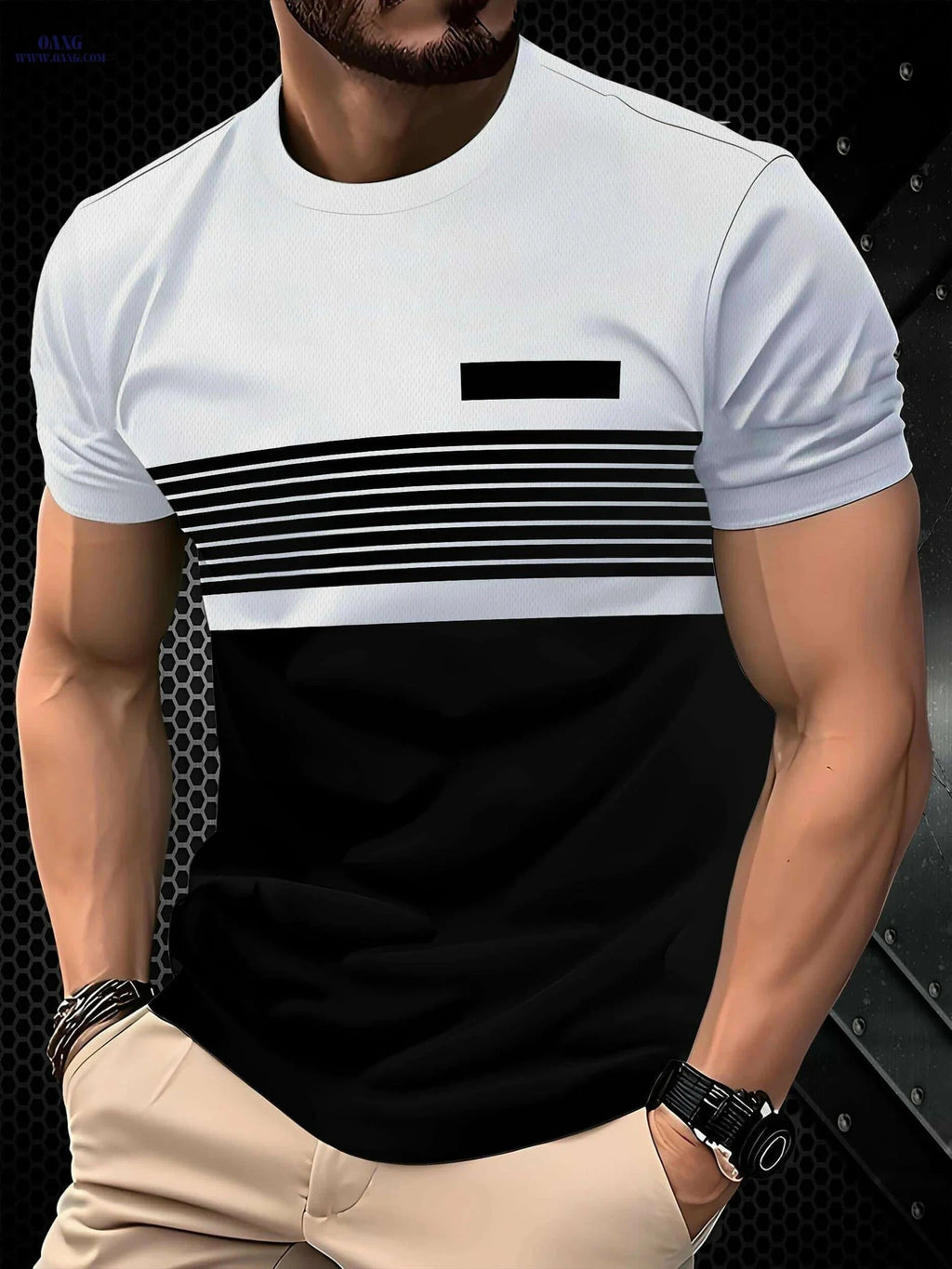 Men's 3D Print Casual T-Shirt - Summer Round Neck Tee, Easy Care   OAXG 