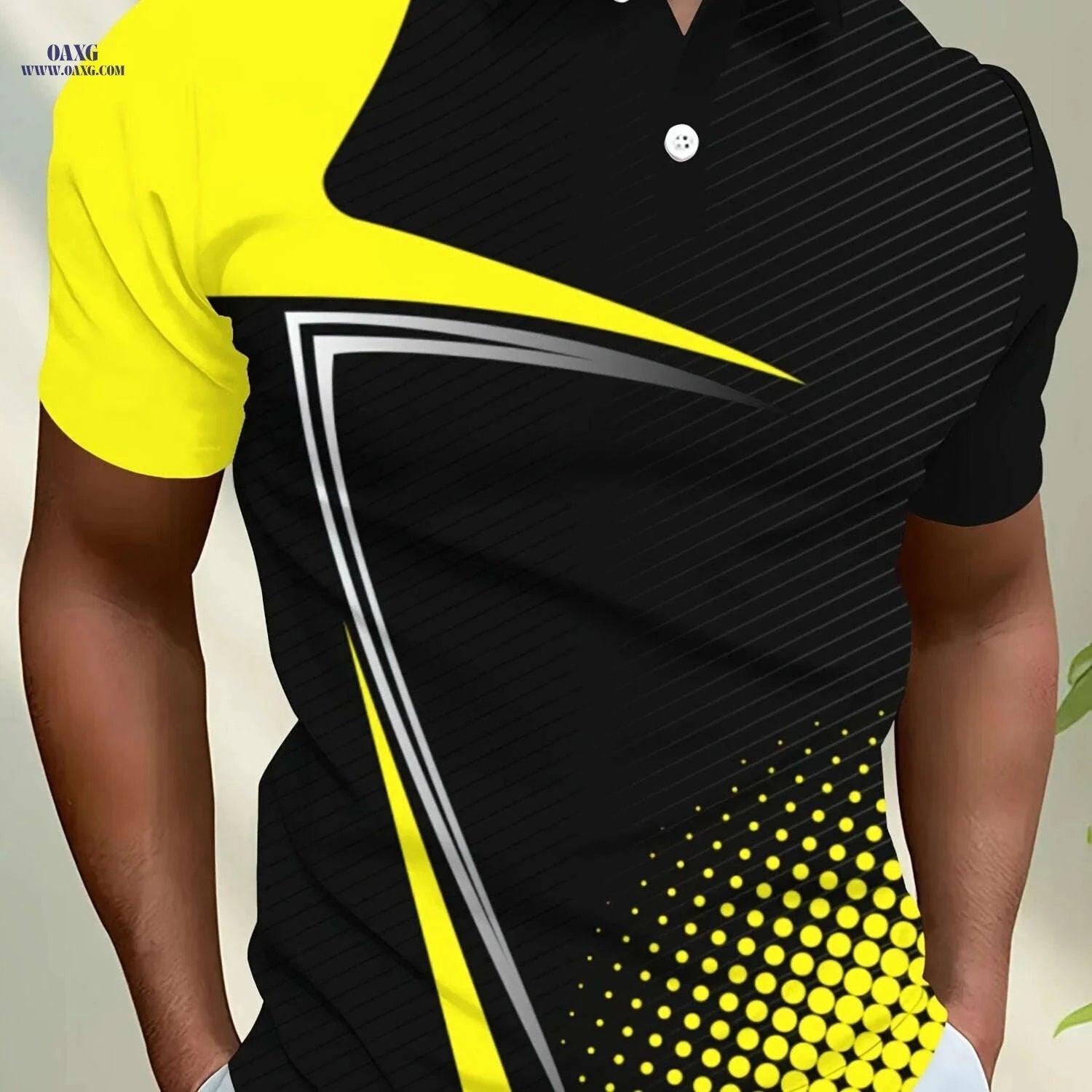 Men's 3D Print Short Sleeve Streetwear Shirt - Summer Fashion Style   OAXG Fluorescent Green / FR S