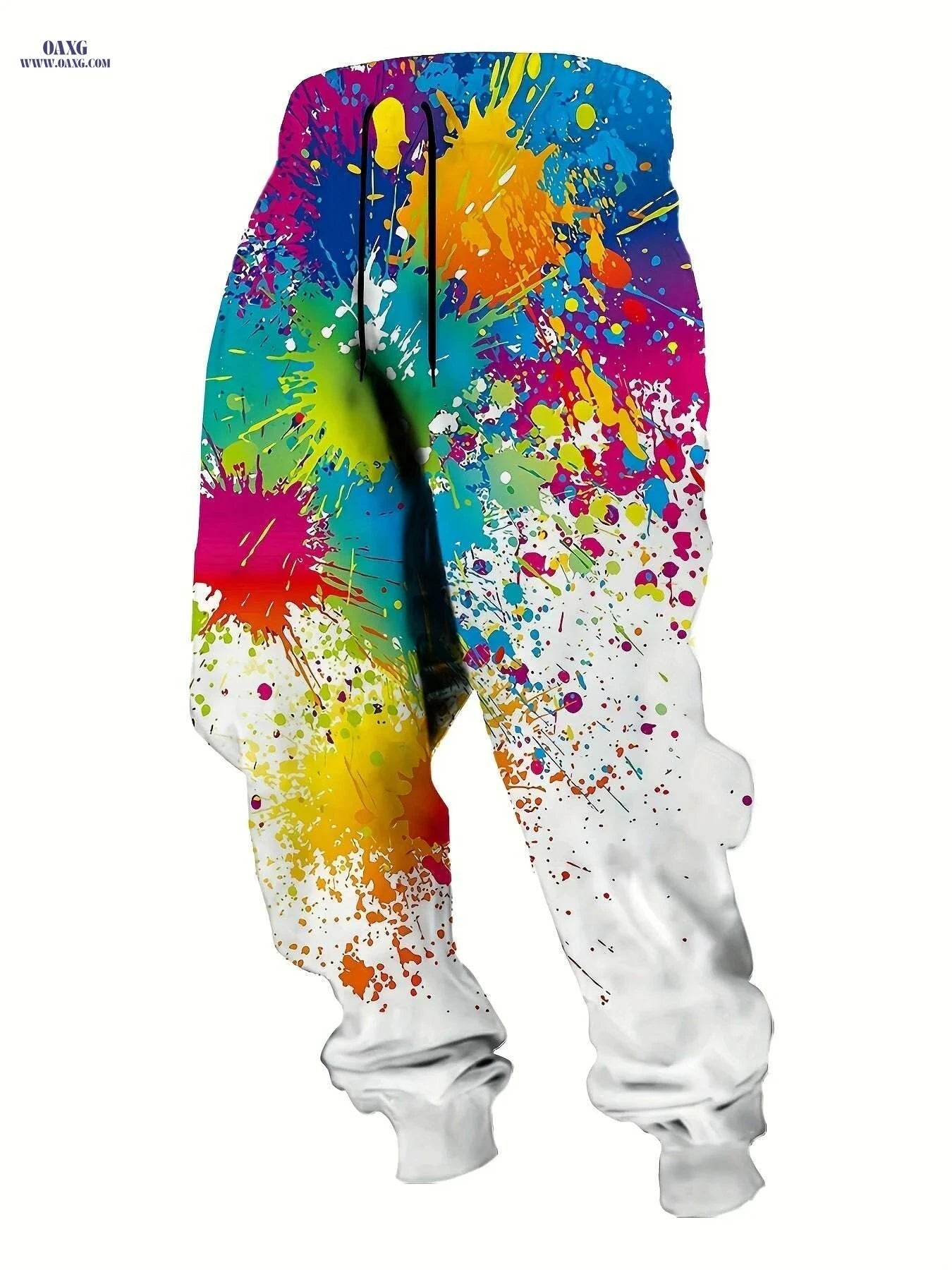 Men's 3D Print Splash Jogger Pants - Casual Regular Fit, Stretchy   OAXG 