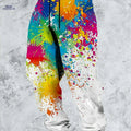 Men's 3D Print Splash Jogger Pants - Casual Regular Fit, Stretchy   OAXG Multicolor / S