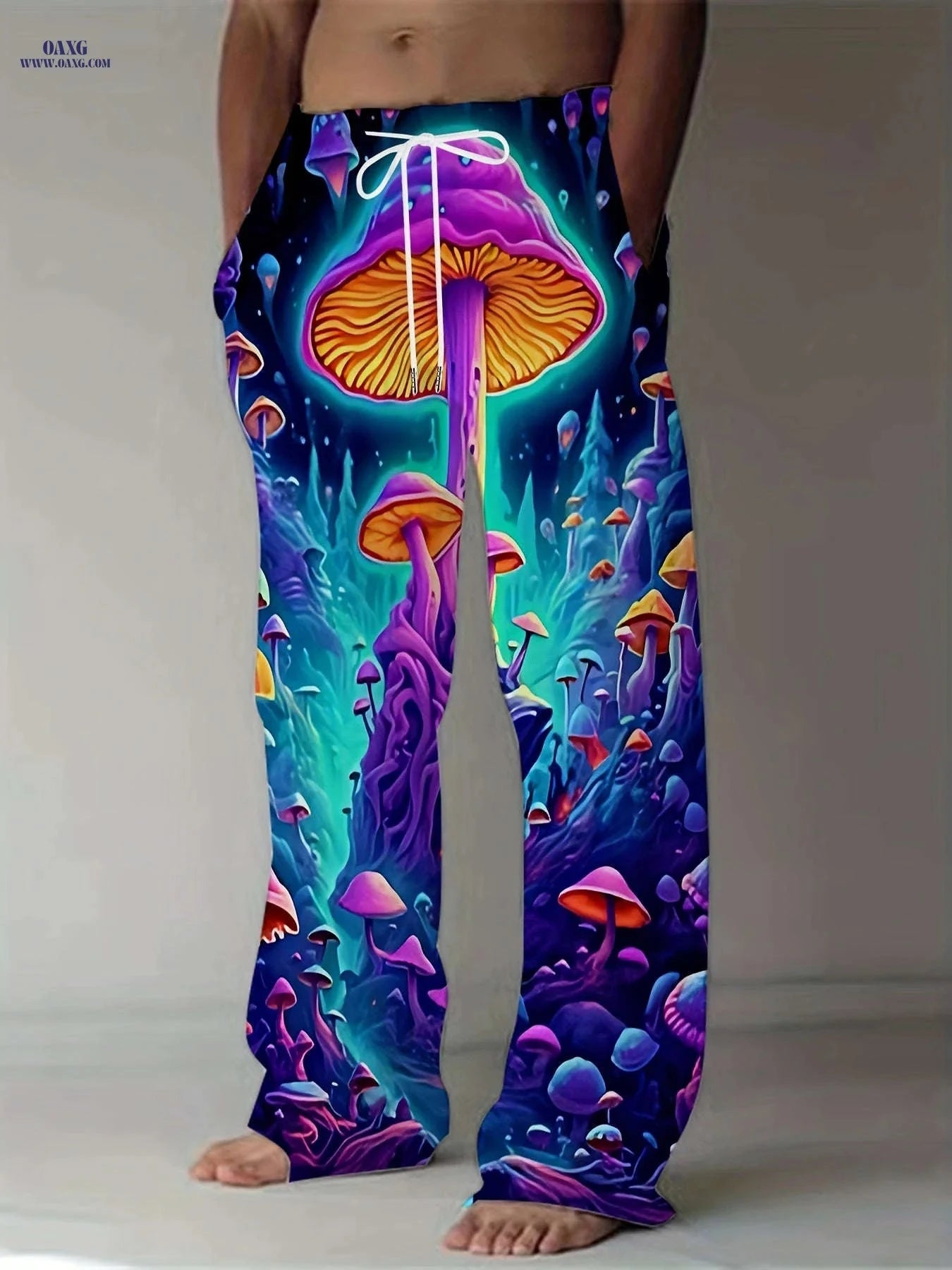 Men's 3D Print Straight-Leg Pants - Casual Retro Sports Trousers   OAXG 