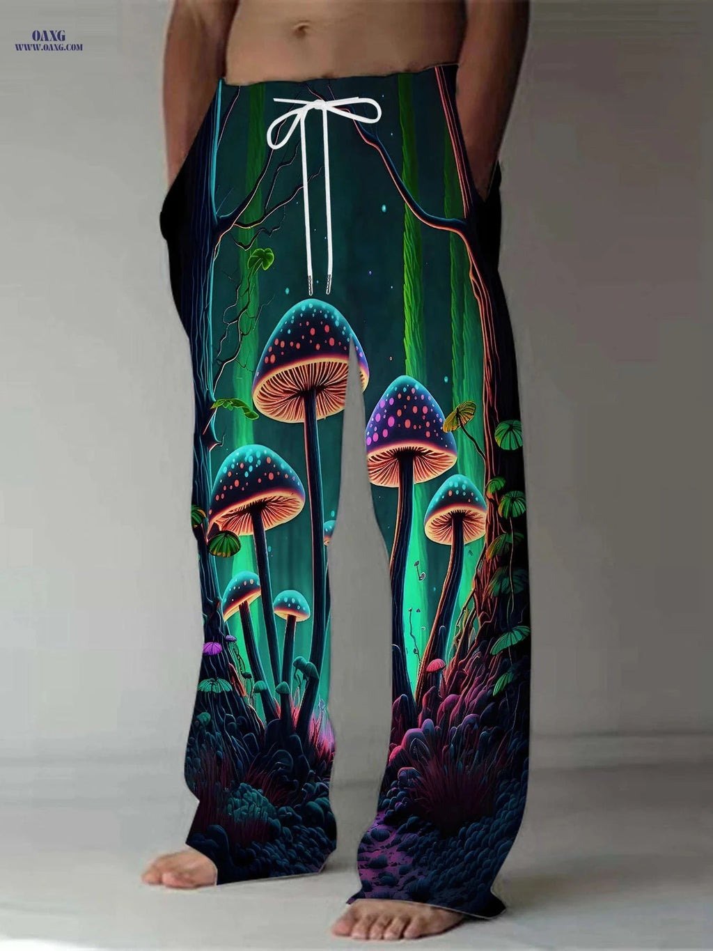 Men's 3D Print Straight-Leg Pants - Casual Retro Sports Trousers   OAXG Mixed colors / FR M