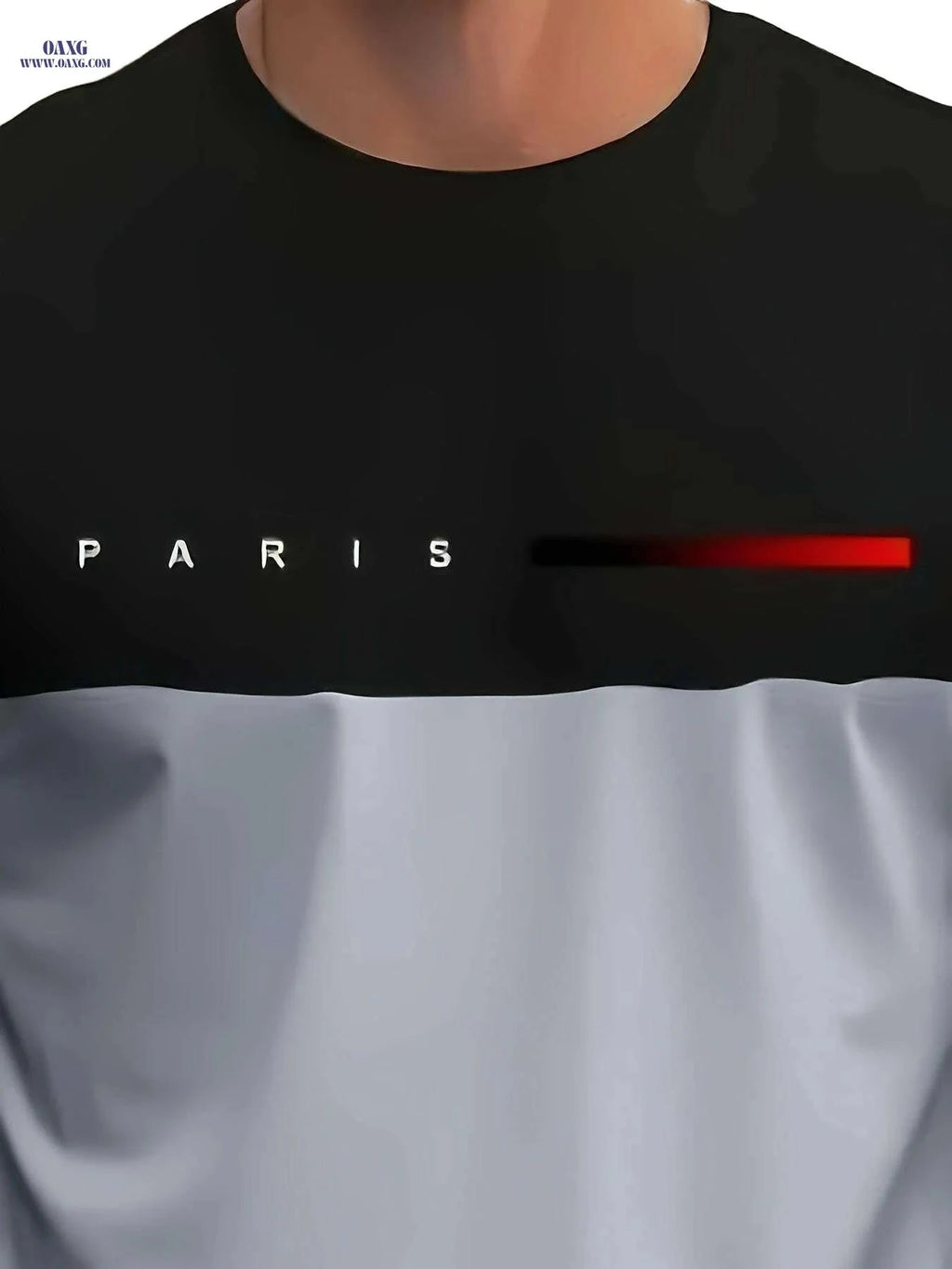 Men's 3D Print T-Shirt - Paris Eiffel Tower Graphic, Casual Style   OAXG Mixed Color / S