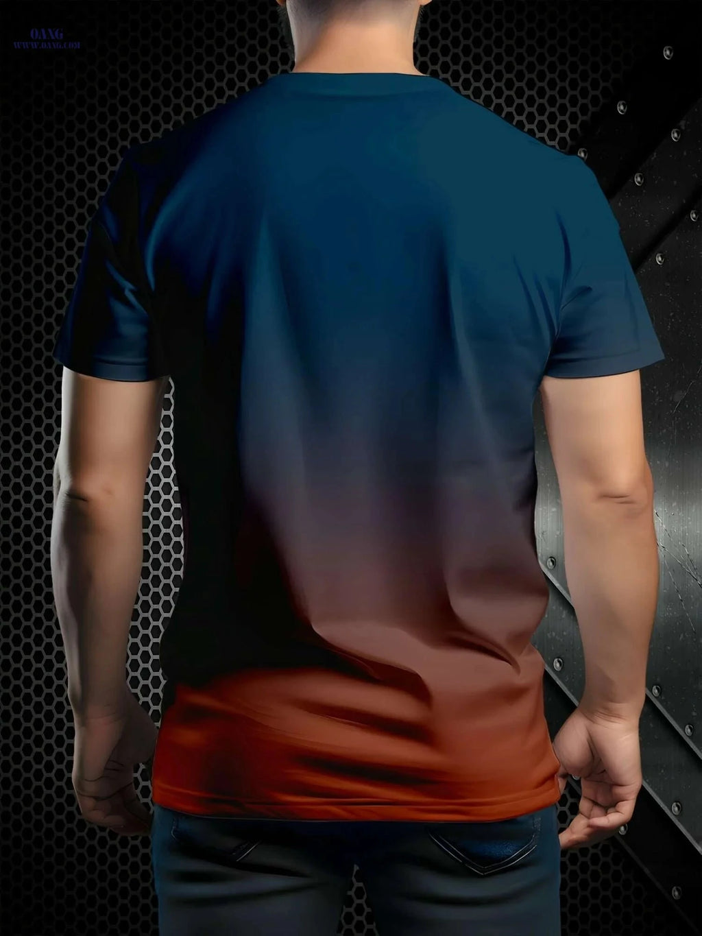 Men's 3D Printed Eiffel Tower Casual T-Shirt - Breathable Summer Tee   OAXG Apricot / S