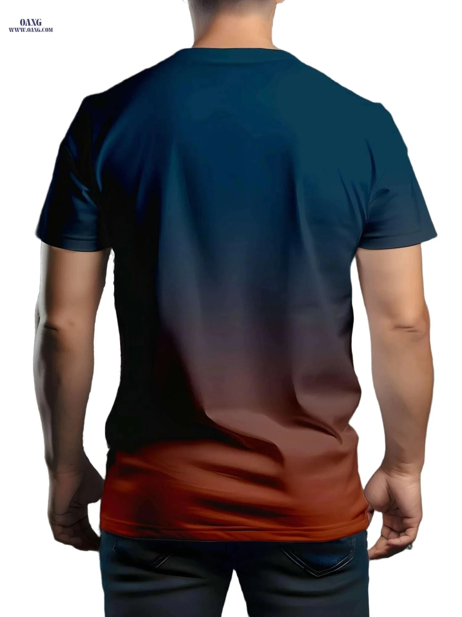 Men's 3D Printed Eiffel Tower Tee - Breathable, Casual Summer Shirt   OAXG 