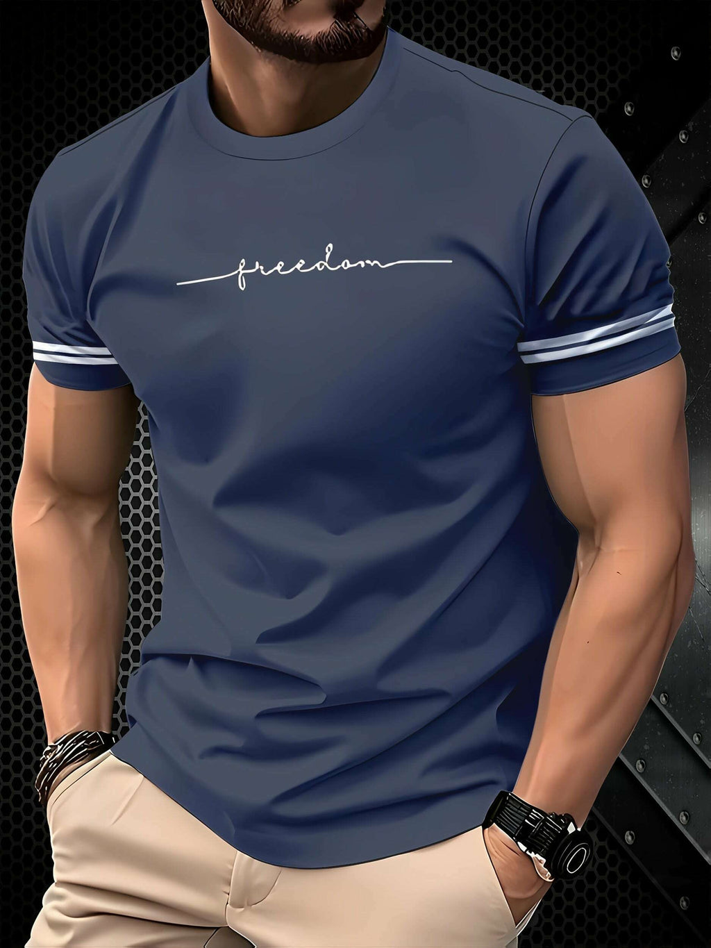 men-s-3d-printed-freedom-script-t-shirt-casual-short-sleeve-tee-oaxg-22T