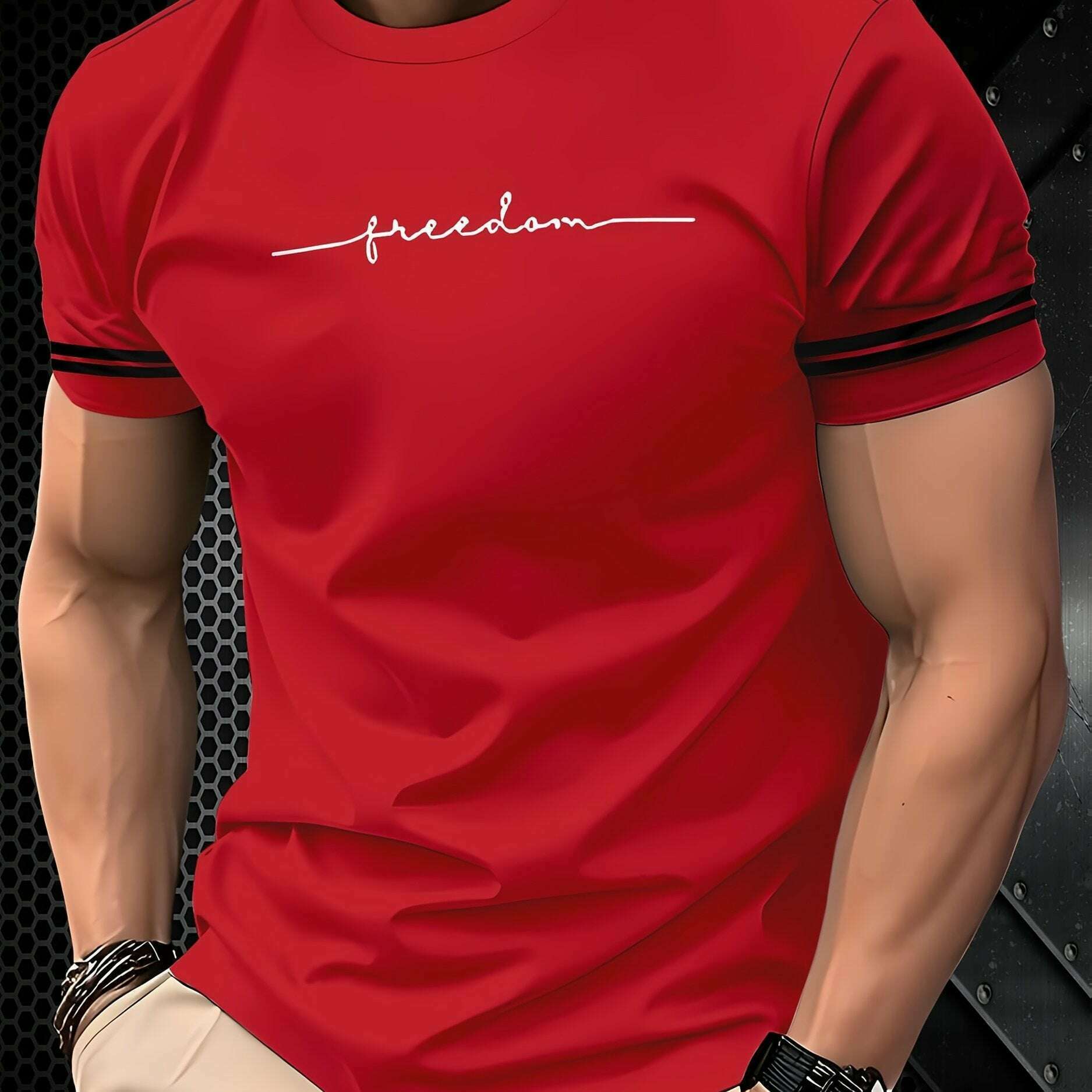 men-s-3d-printed-freedom-script-t-shirt-casual-short-sleeve-tee-oaxg-D4f