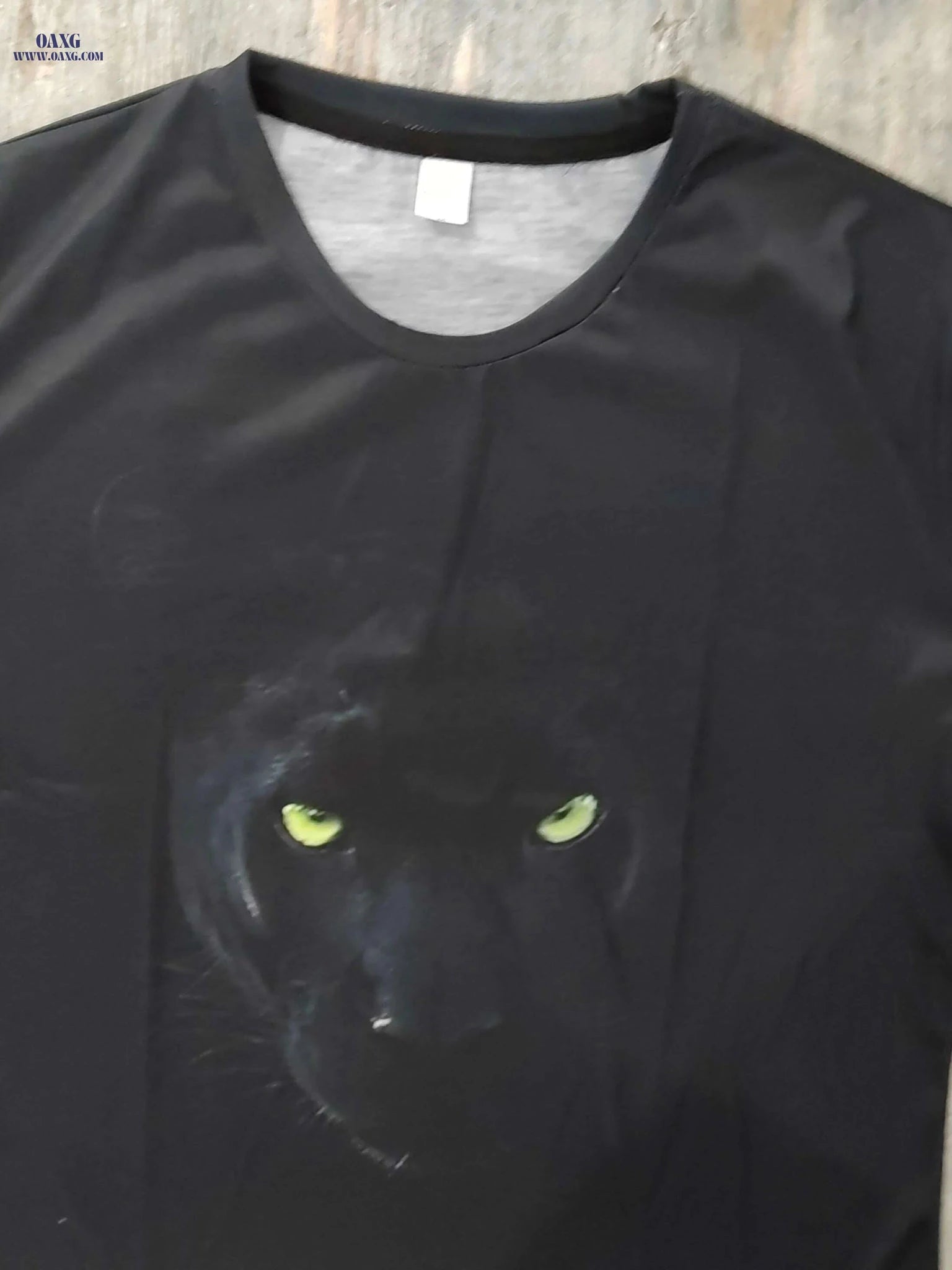 Men's 3D Printed Panther Graphic T-Shirt - Plus Size Slim Fit Tee   OAXG Black / M