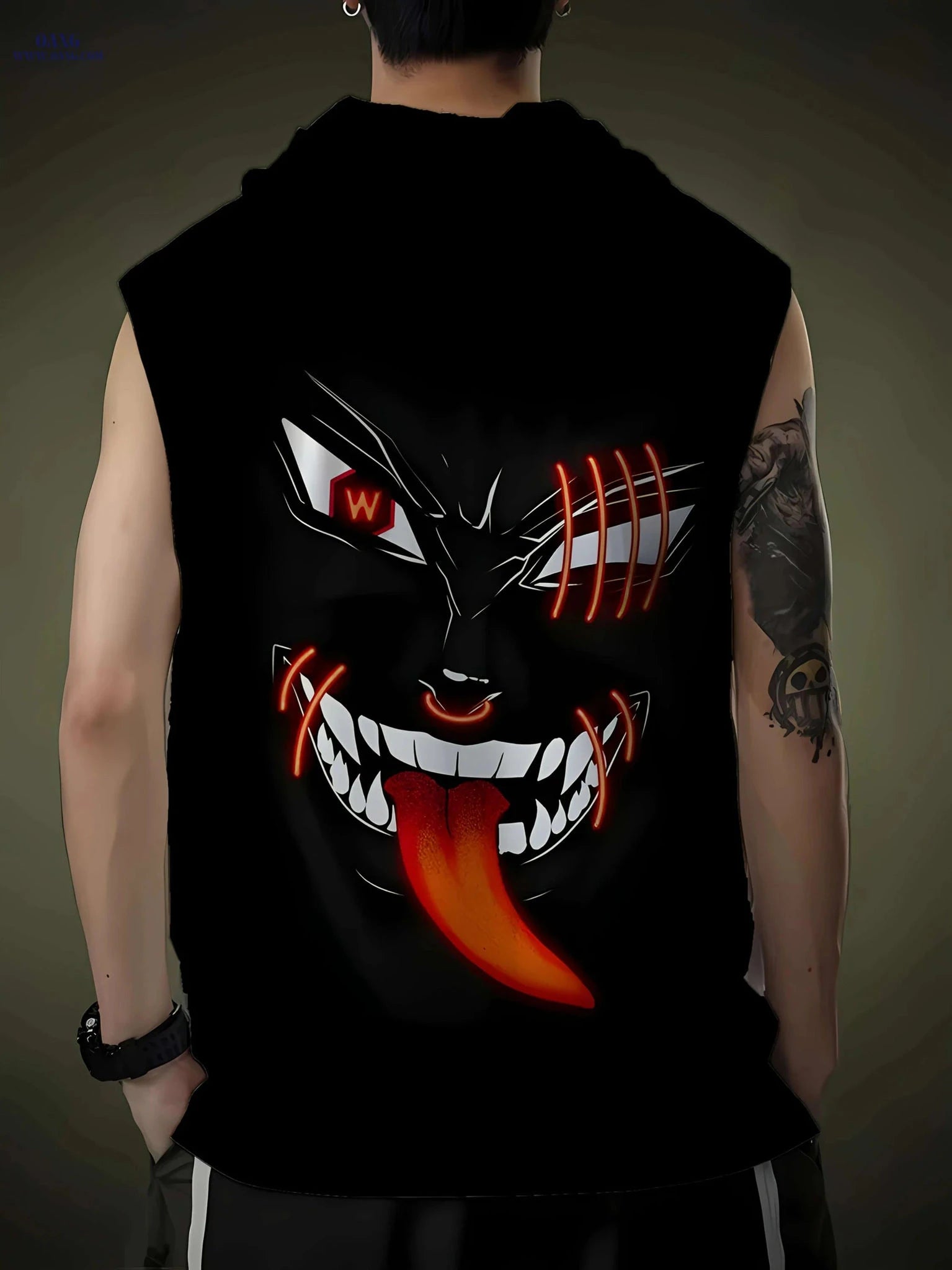 Men's 3D Punk Mask Print Tank Top - Casual Summer Sleeveless Shirt   OAXG 