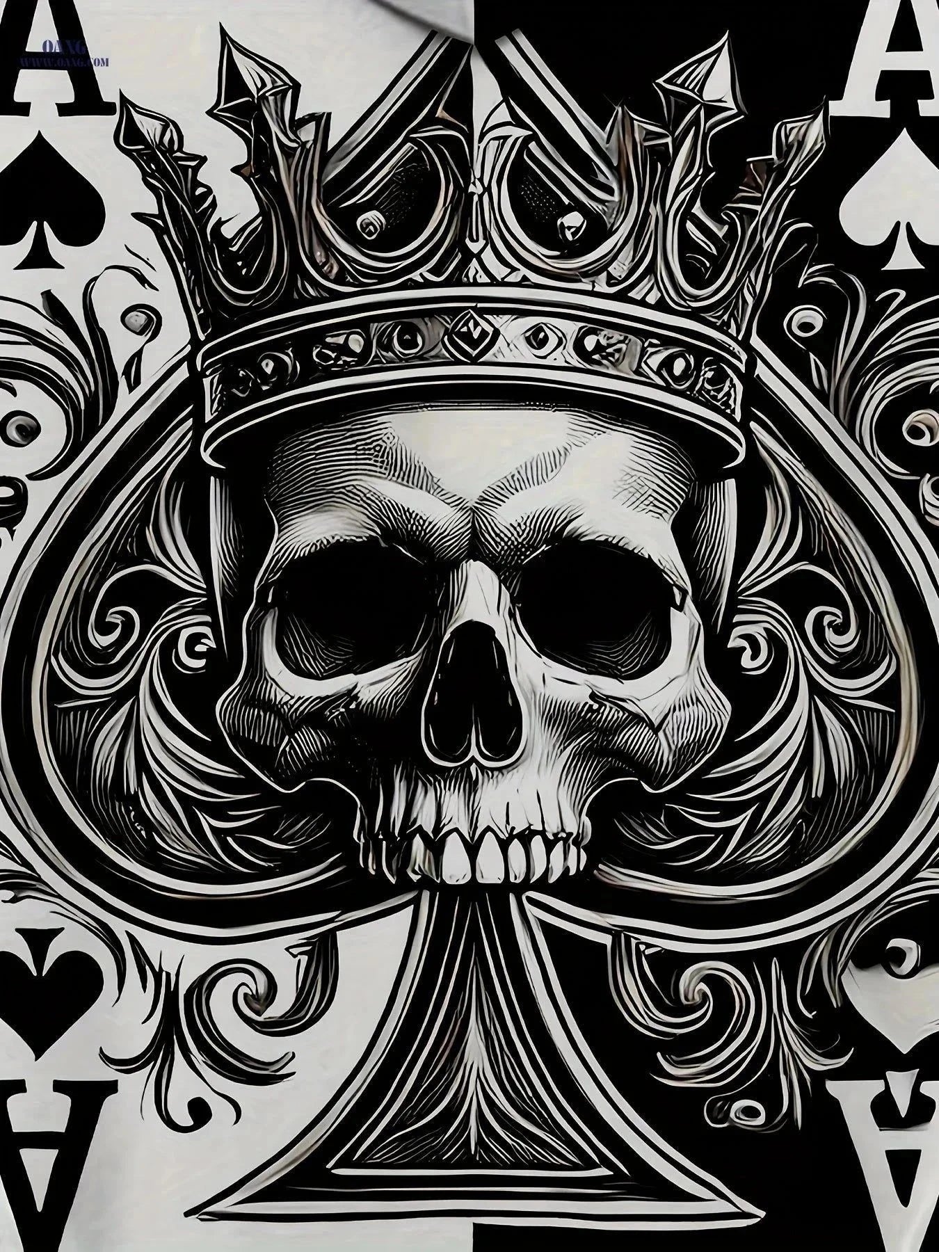 Men's 3D Skeleton Poker Hoodie - Casual Long Sleeve Jacket   OAXG 【Multicolor】 / FR S