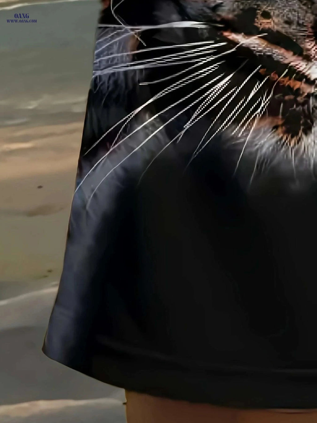 Men's 3D Tiger Print Beach Shorts - Lightweight, Casual & Comfortable   OAXG Black / S