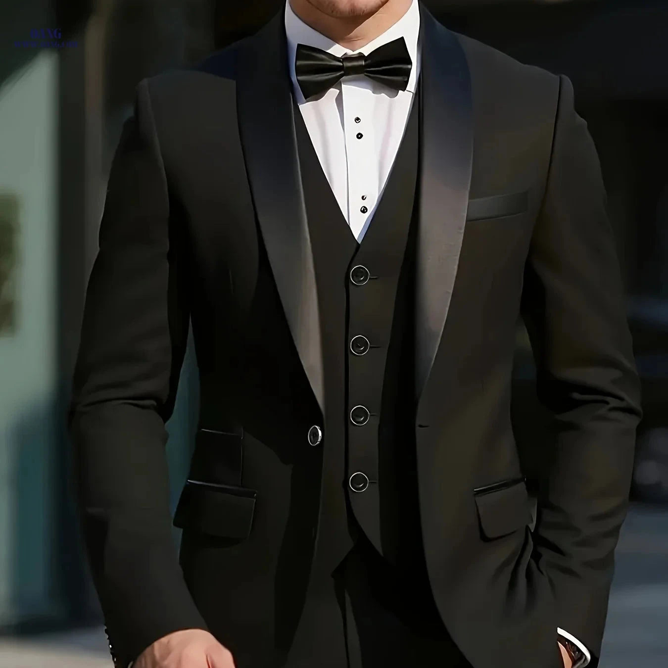 Men's 3pcs Suit Set - Fashionable Jacket, Vest & Trousers Bundle   OAXG 