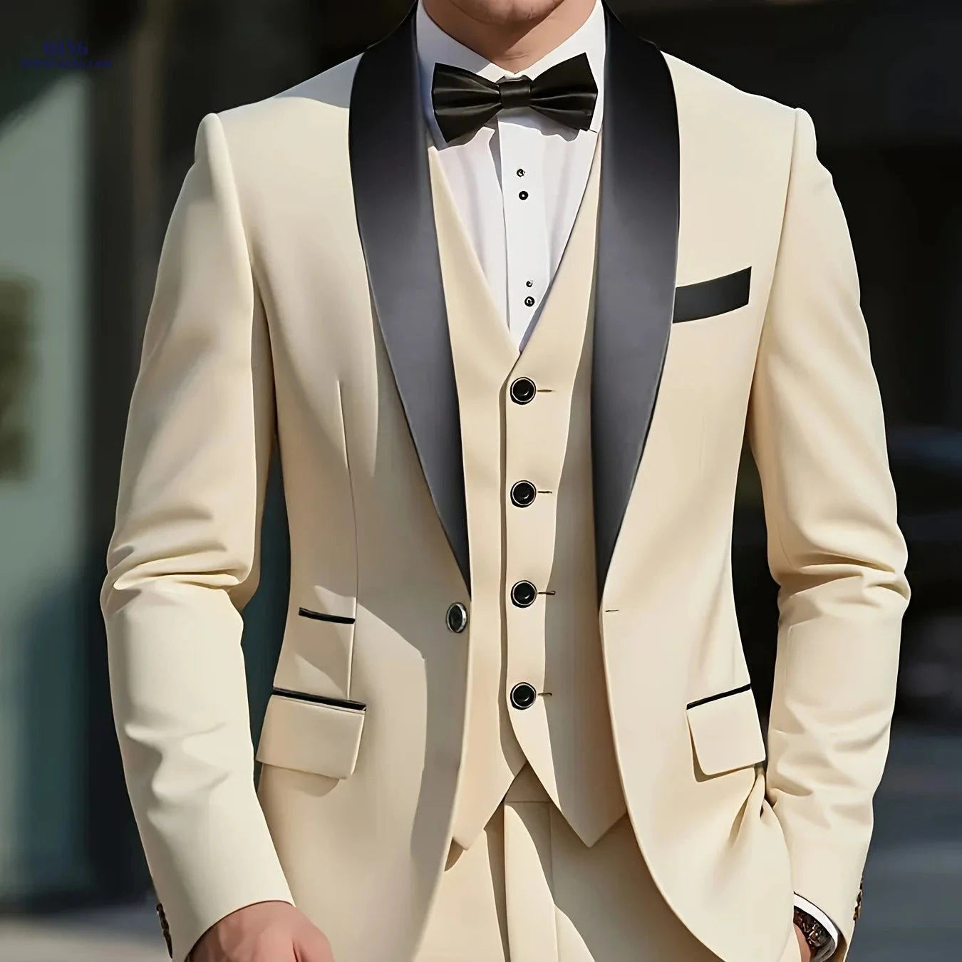 Men's 3pcs Suit Set - Fashionable Jacket, Vest & Trousers Bundle   OAXG 