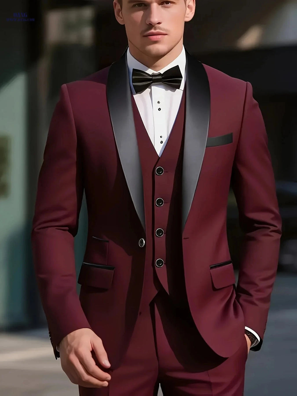 Men's 3pcs Suit Set - Fashionable Jacket, Vest & Trousers Bundle   OAXG 