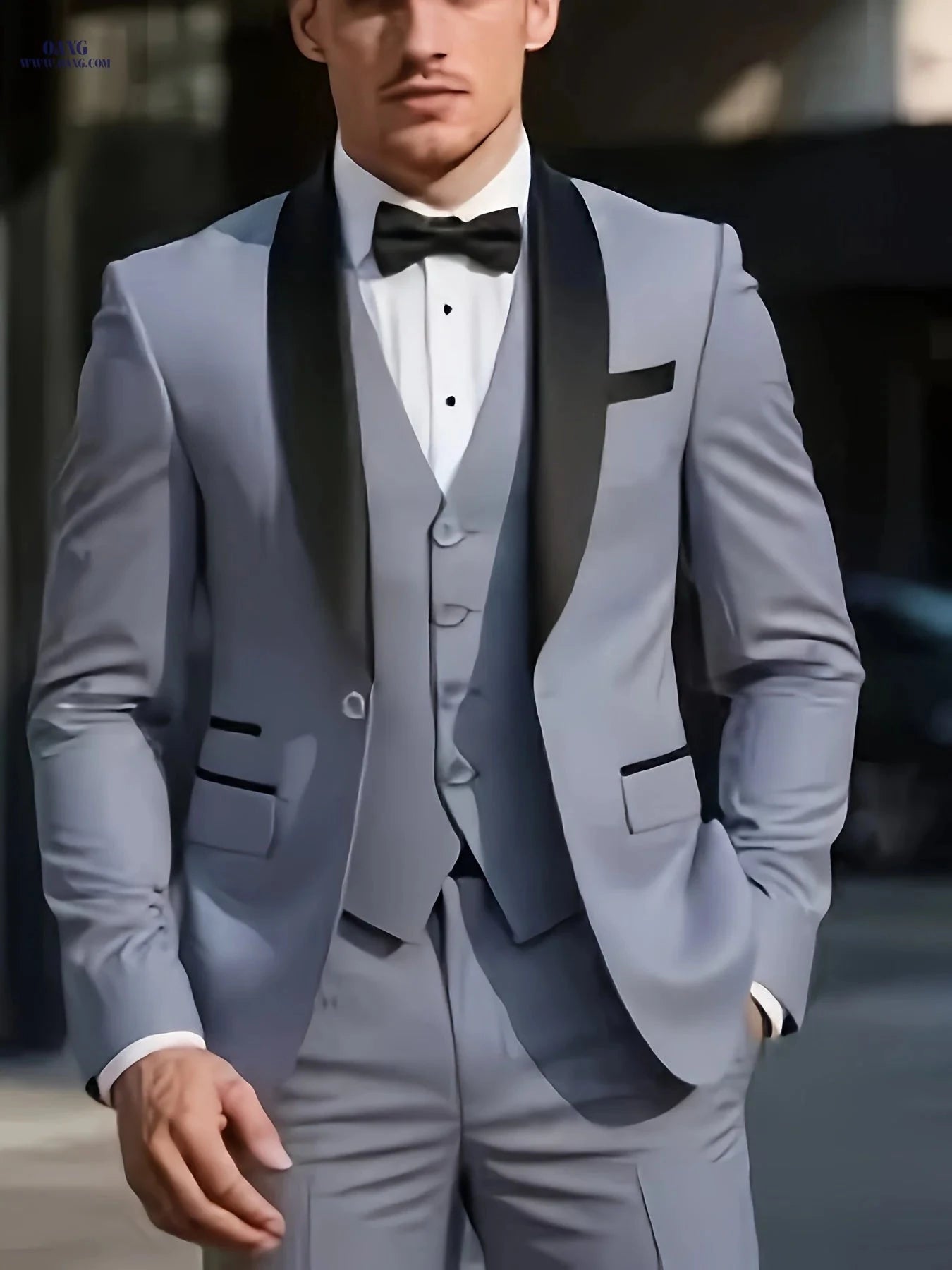 Men's 3pcs Suit Set - Fashionable Jacket, Vest & Trousers Bundle   OAXG 