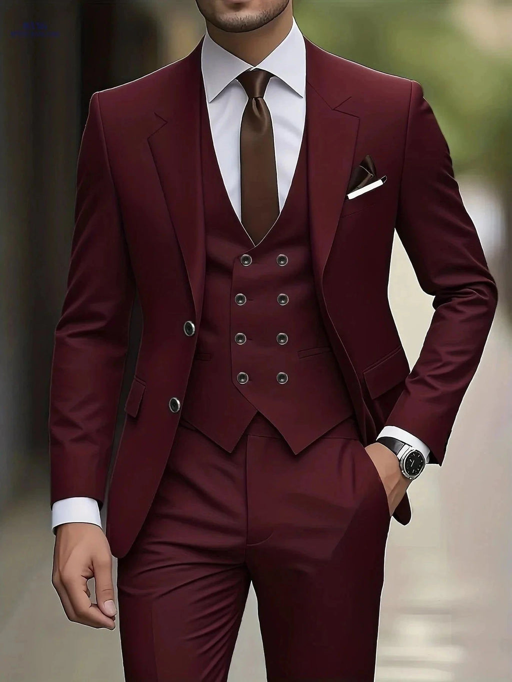 Men's 3pcs Suit Set: Jacket, Trousers, Vest - Perfect for Weddings   OAXG Black / FR XXS