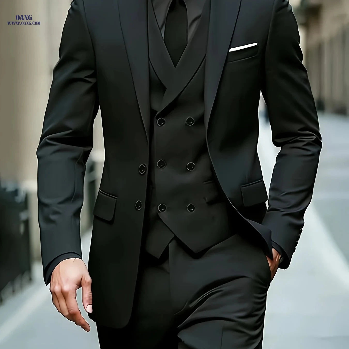 Men's 3pcs Suit Set - Versatile for Work, Weddings, and Commuting   OAXG 