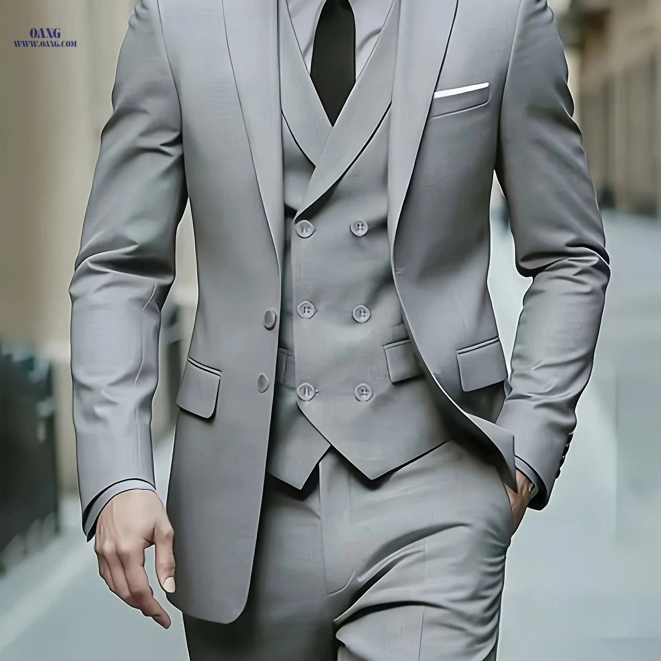 Men's 3pcs Suit Set - Versatile for Work, Weddings, and Commuting   OAXG Beige / FR XXS