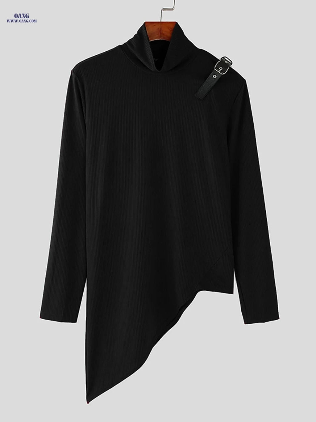 Men’s Adjustable Turtleneck Knitted Top - Casual Solid Style   OAXG 