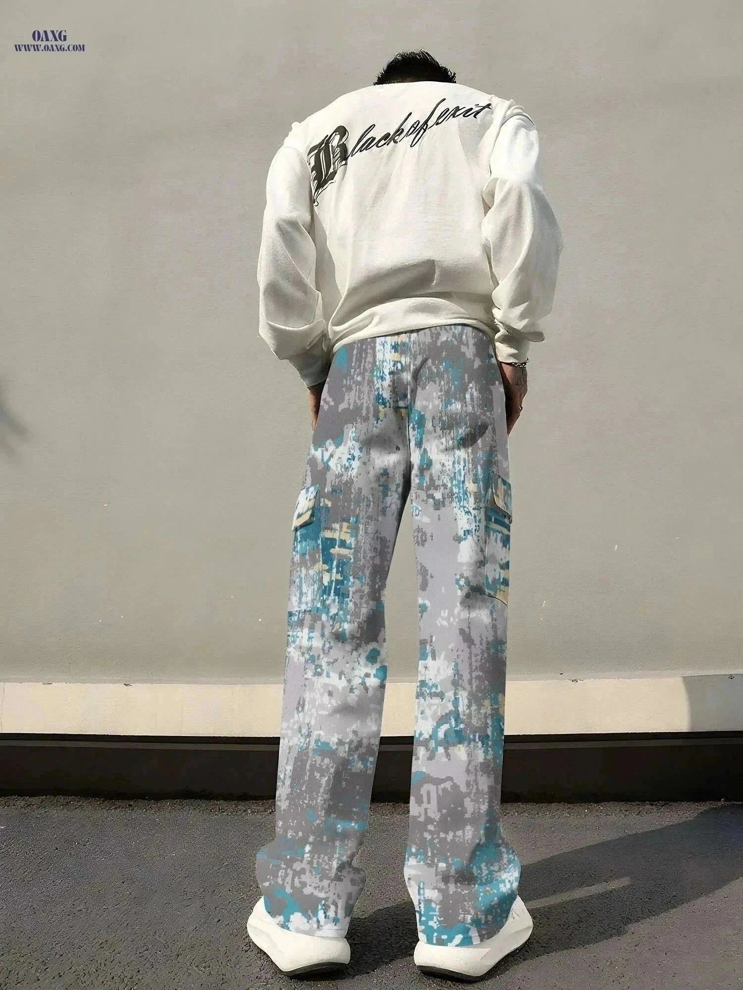 Men's All-Season Cragopants - Adjustable Waist, 3D Print, Multiple Pockets   OAXG Mixed Color / S