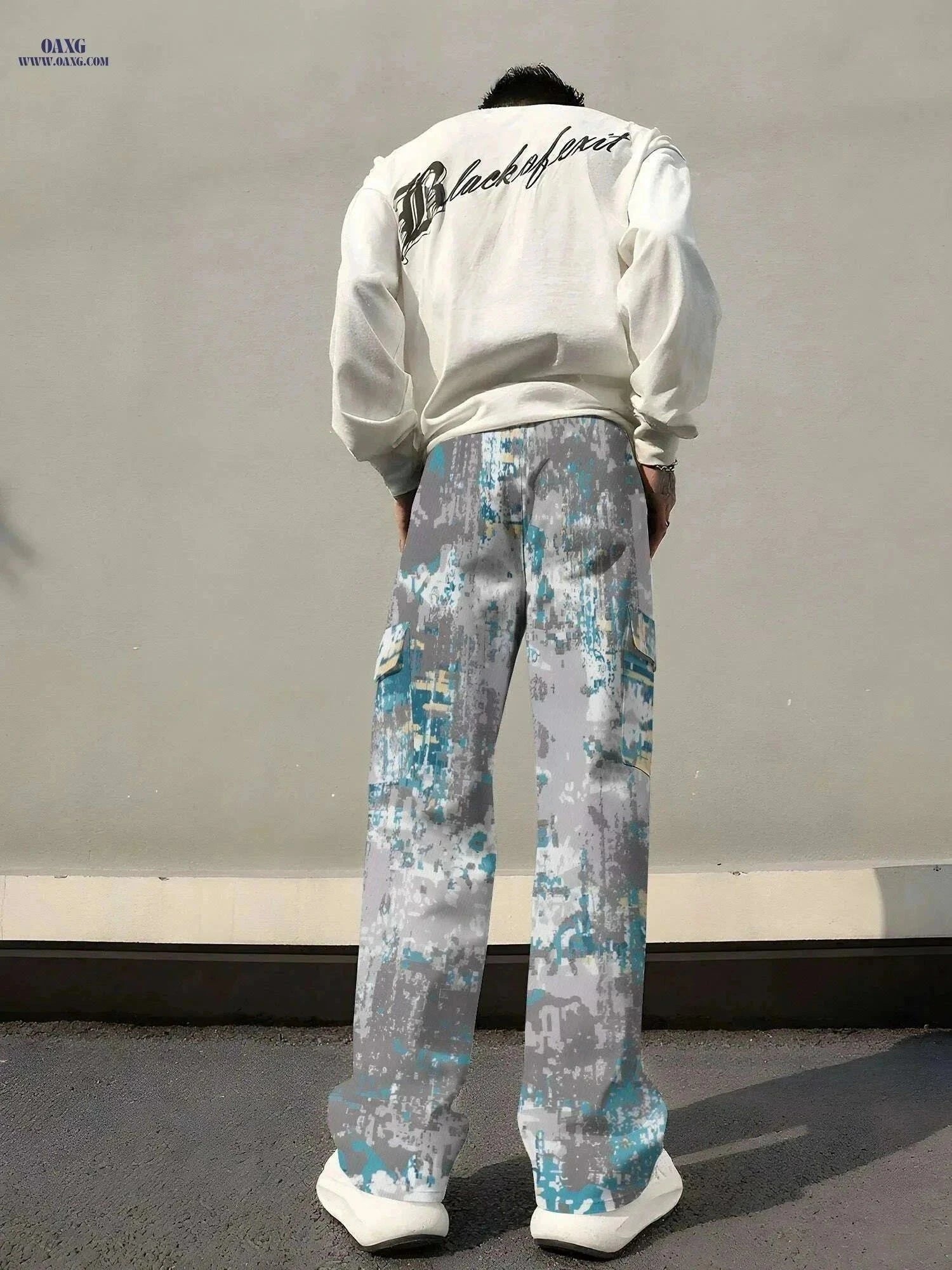 Men's All-Season Cragopants - Adjustable Waist, 3D Print, Multiple Pockets   OAXG Mixed Color / S