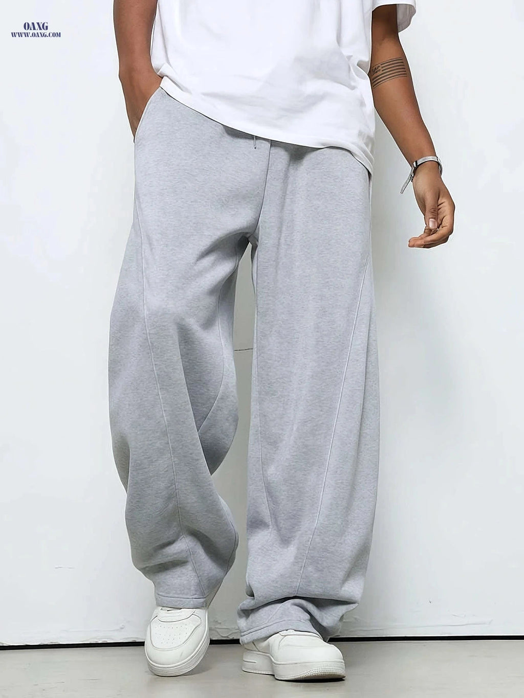 Men's All-Season Joggers - Loose Fit, Drawstring with Pockets   OAXG 