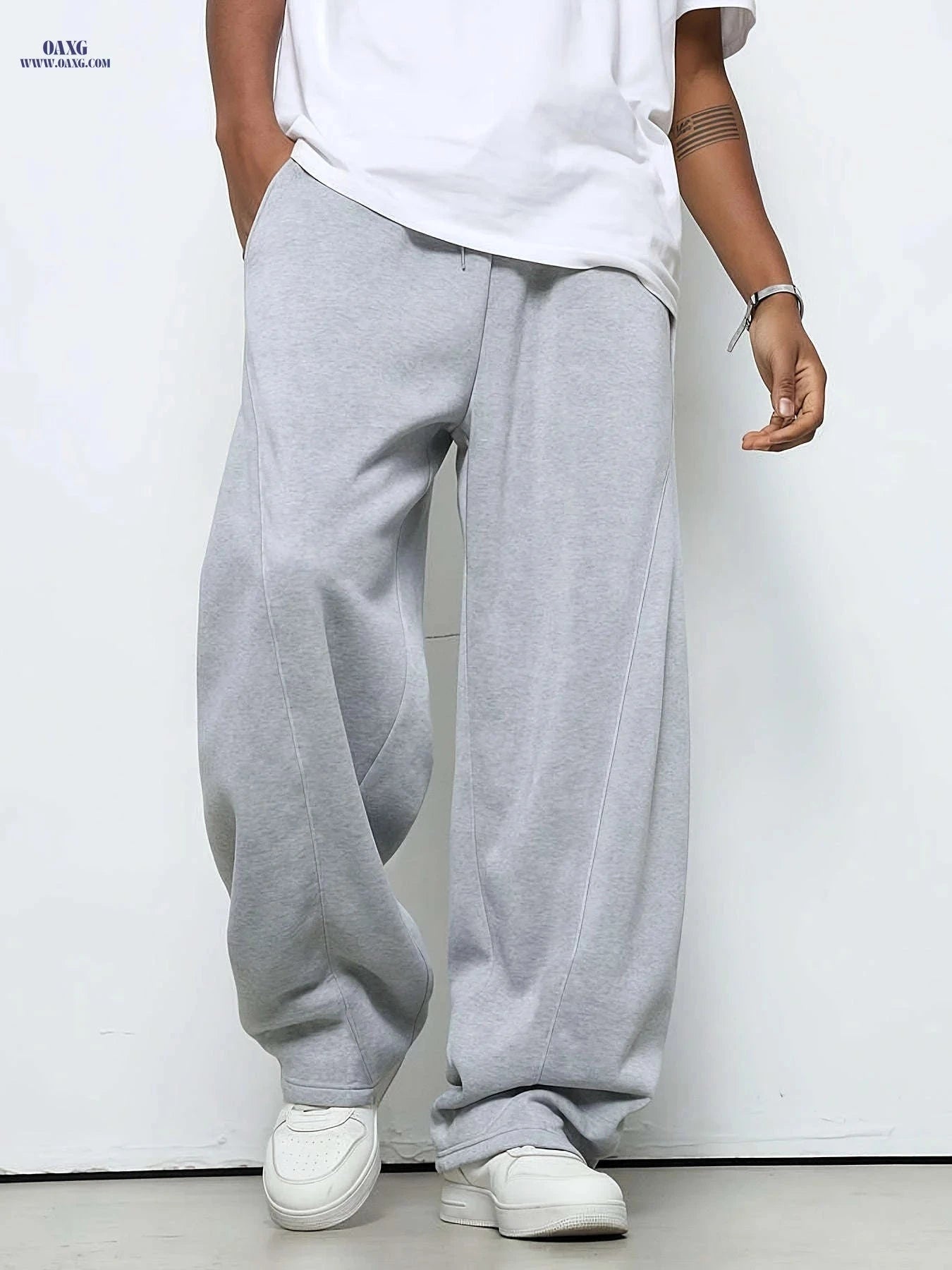 Men's All-Season Joggers - Loose Fit, Drawstring with Pockets   OAXG 
