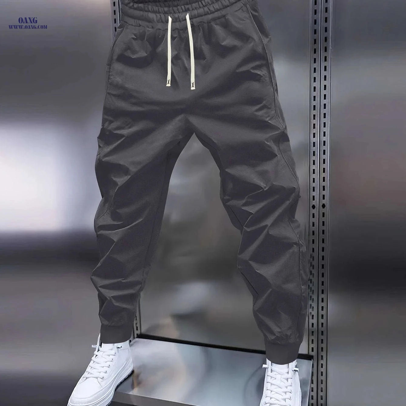 Men's All-Weather Drawstring Trousers - Perfect for Sports & Relaxation   OAXG 