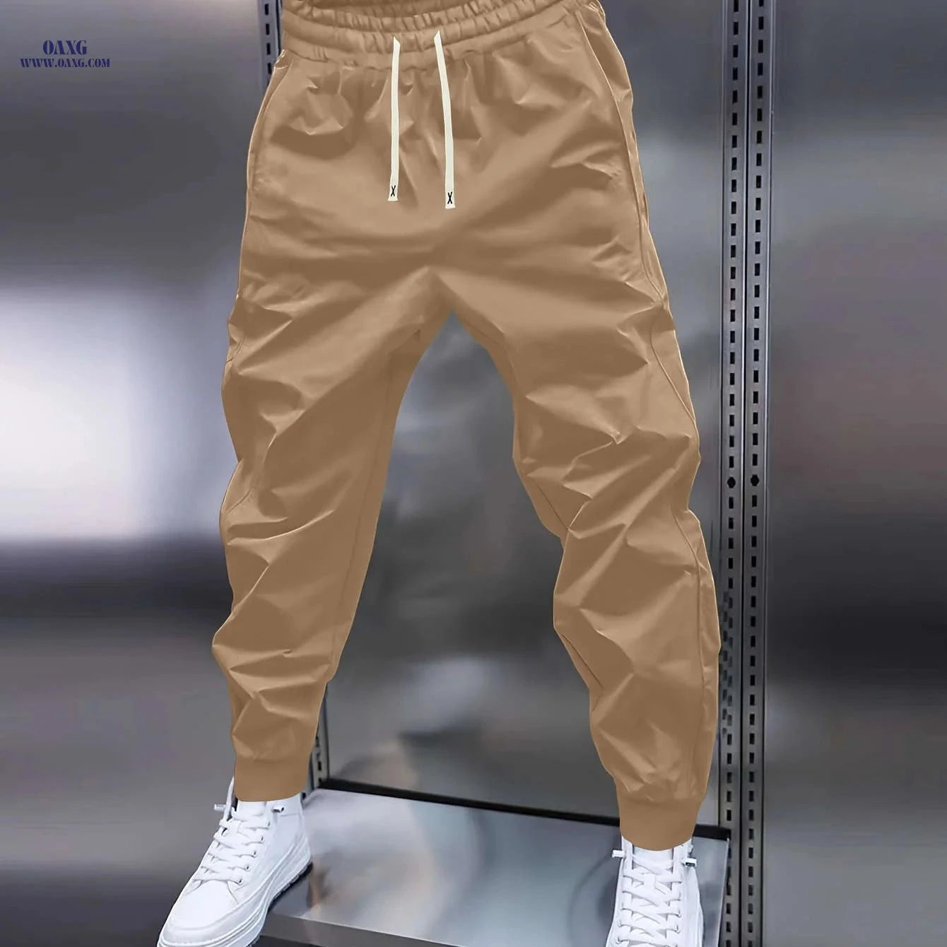 Men's All-Weather Drawstring Trousers - Perfect for Sports & Relaxation   OAXG Black / FR S