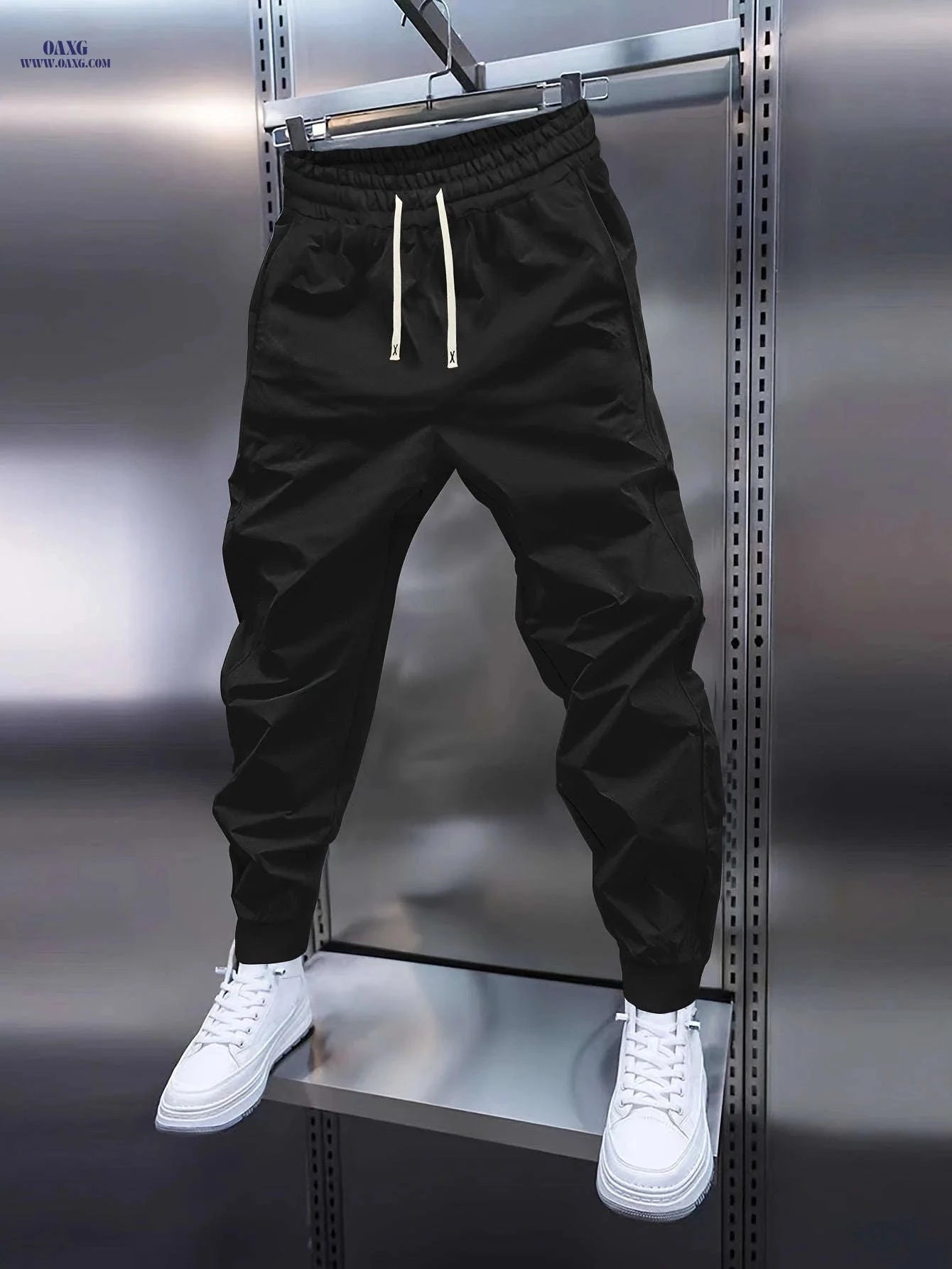 Men's All-Weather Drawstring Trousers - Perfect for Sports & Relaxation   OAXG 