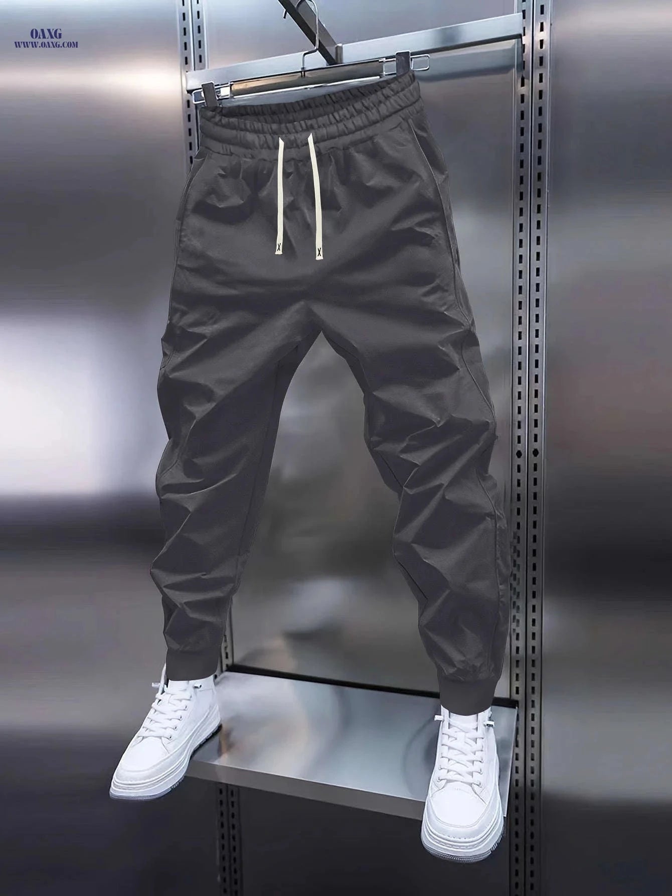 Men's All-Weather Drawstring Trousers - Perfect for Sports & Relaxation   OAXG 