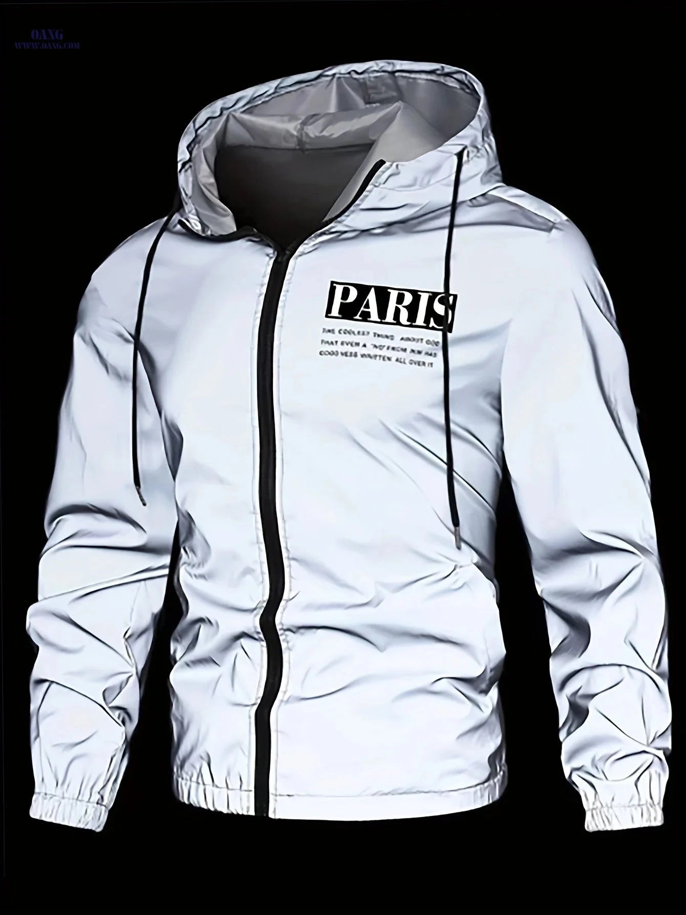Men's Athletic Jackets - Functional Zippered Hooded Wear for Spring   OAXG 