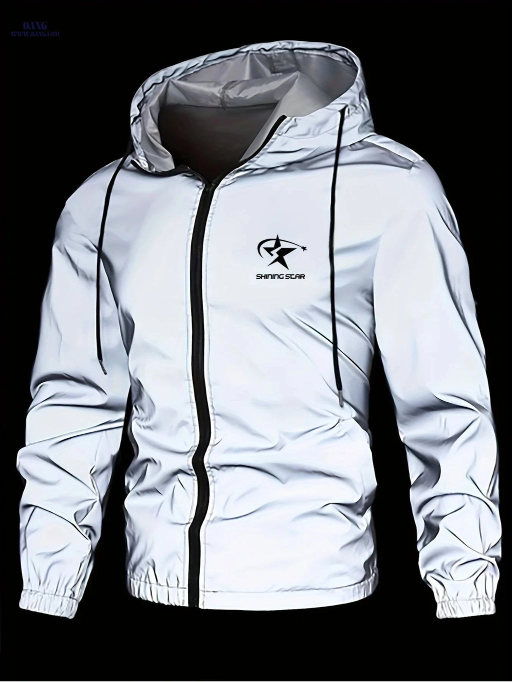 Men's Athletic Jackets - Functional Zippered Hooded Wear for Spring   OAXG 