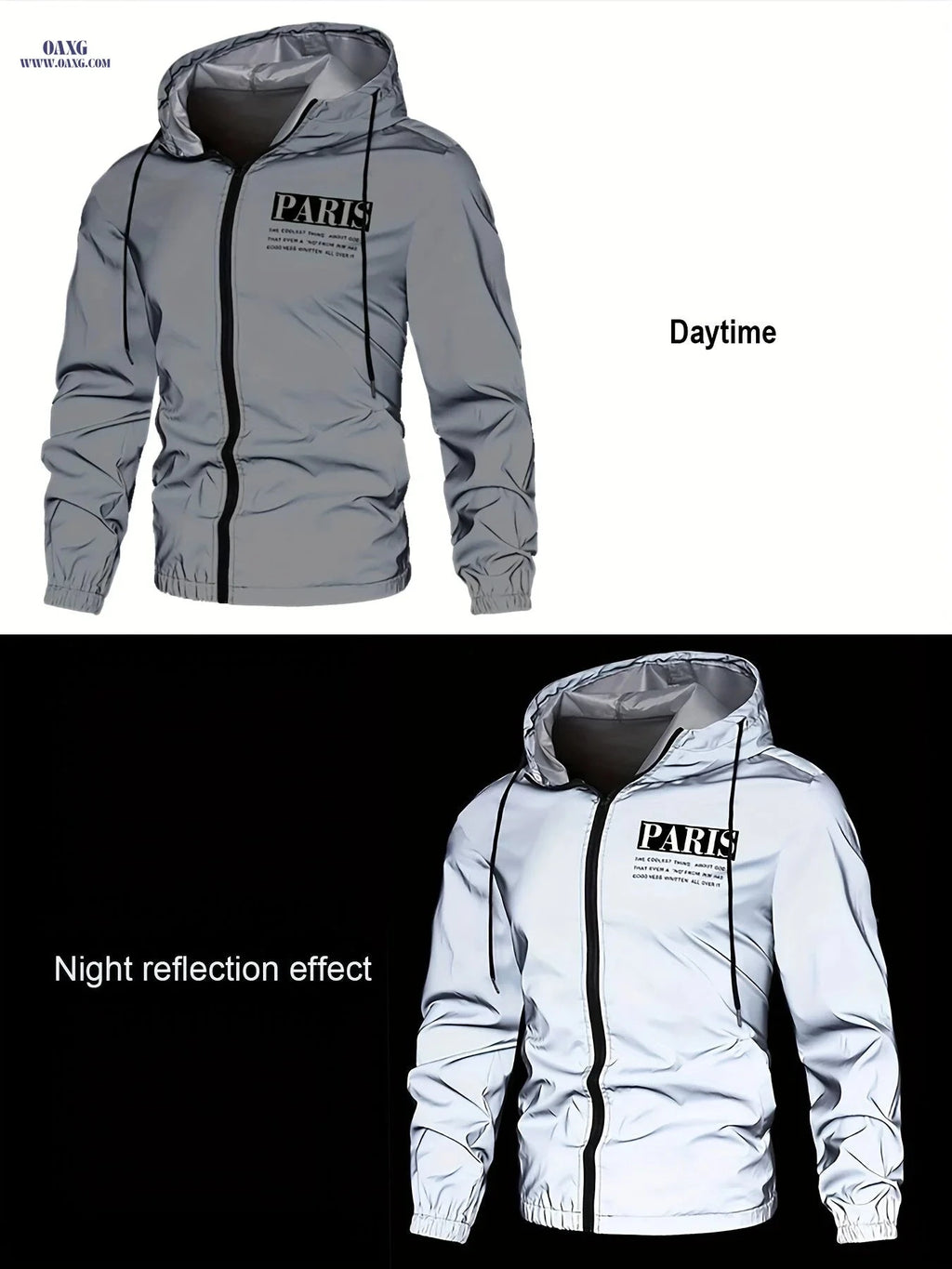Men's Athletic Jackets - Functional Zippered Hooded Wear for Spring   OAXG 