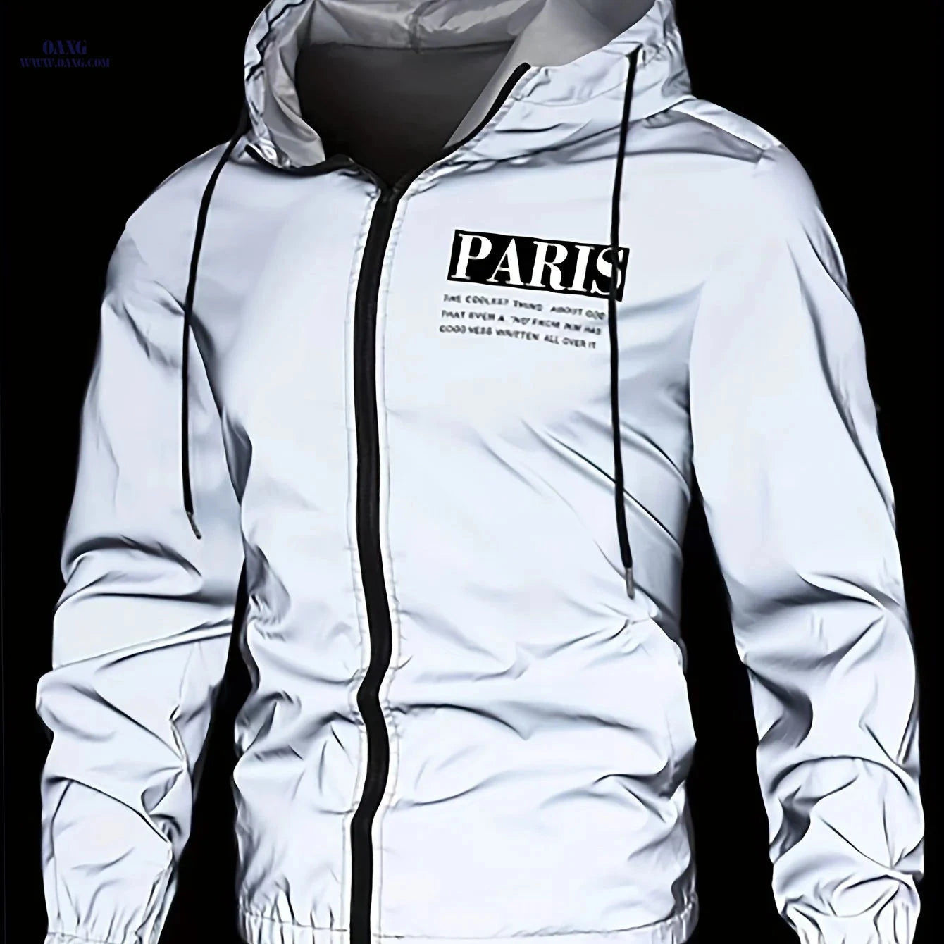 Men's Athletic Jackets - Functional Zippered Hooded Wear for Spring   OAXG 