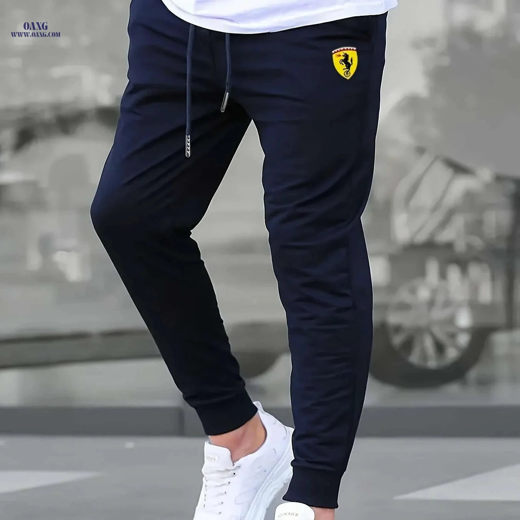 Men's Athletic Joggers - Breathable Stretch Gym Pants for Workouts   OAXG Navy Blue / S