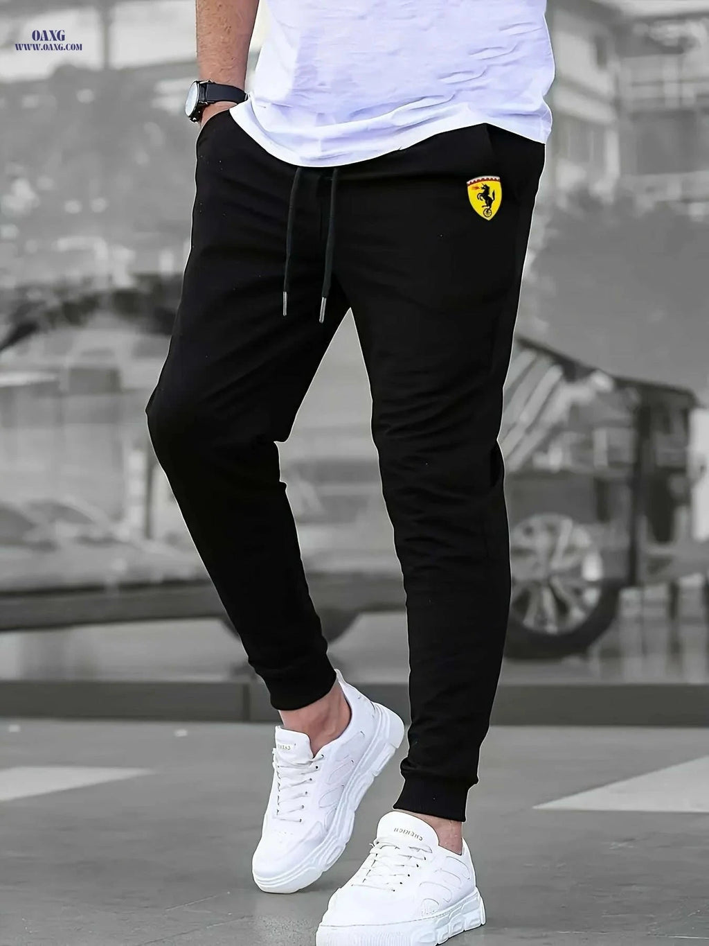 Men's Athletic Joggers - Breathable Stretch Gym Pants for Workouts   OAXG Navy Blue / S