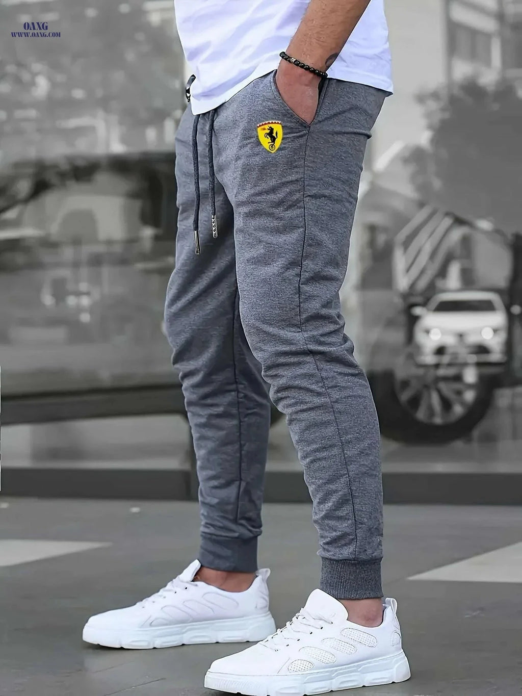 Men's Athletic Joggers - Breathable Stretch Gym Pants for Workouts   OAXG Navy Blue / S
