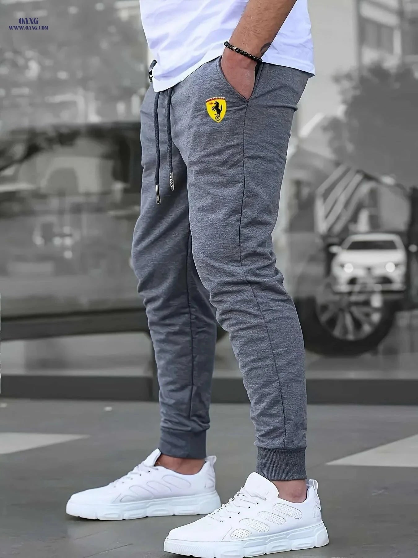 Men's Athletic Joggers - Breathable Stretch Gym Pants for Workouts   OAXG Navy Blue / S