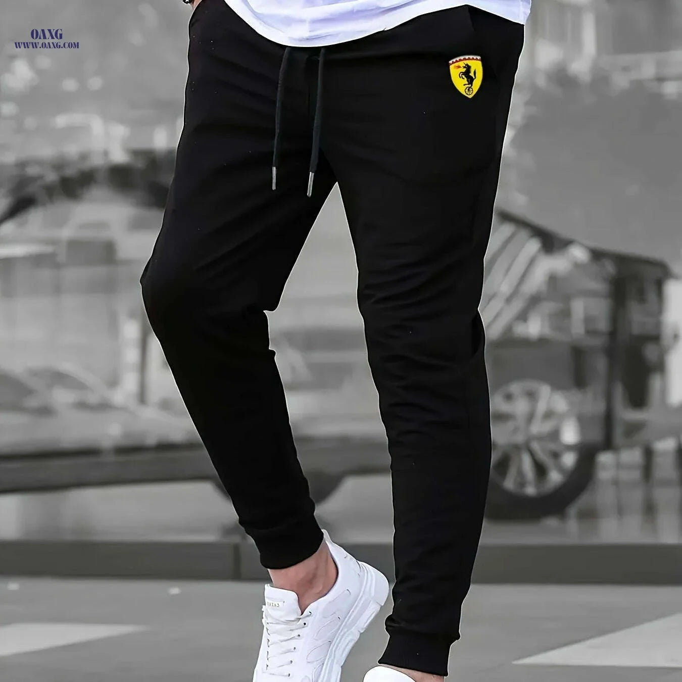 Men's Athletic Joggers - Breathable Stretch Pants for Gym & Casual Wear   OAXG Navy Blue / S