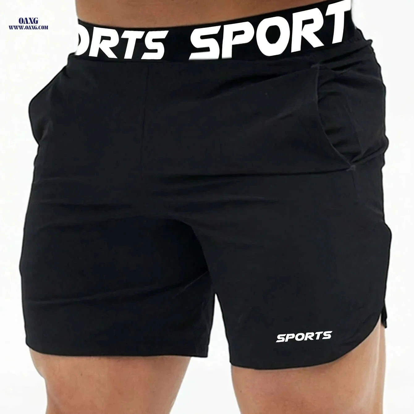 Men’s Athletic Shorts - Lightweight Polyester, Comfortable Fit for Sports   OAXG 