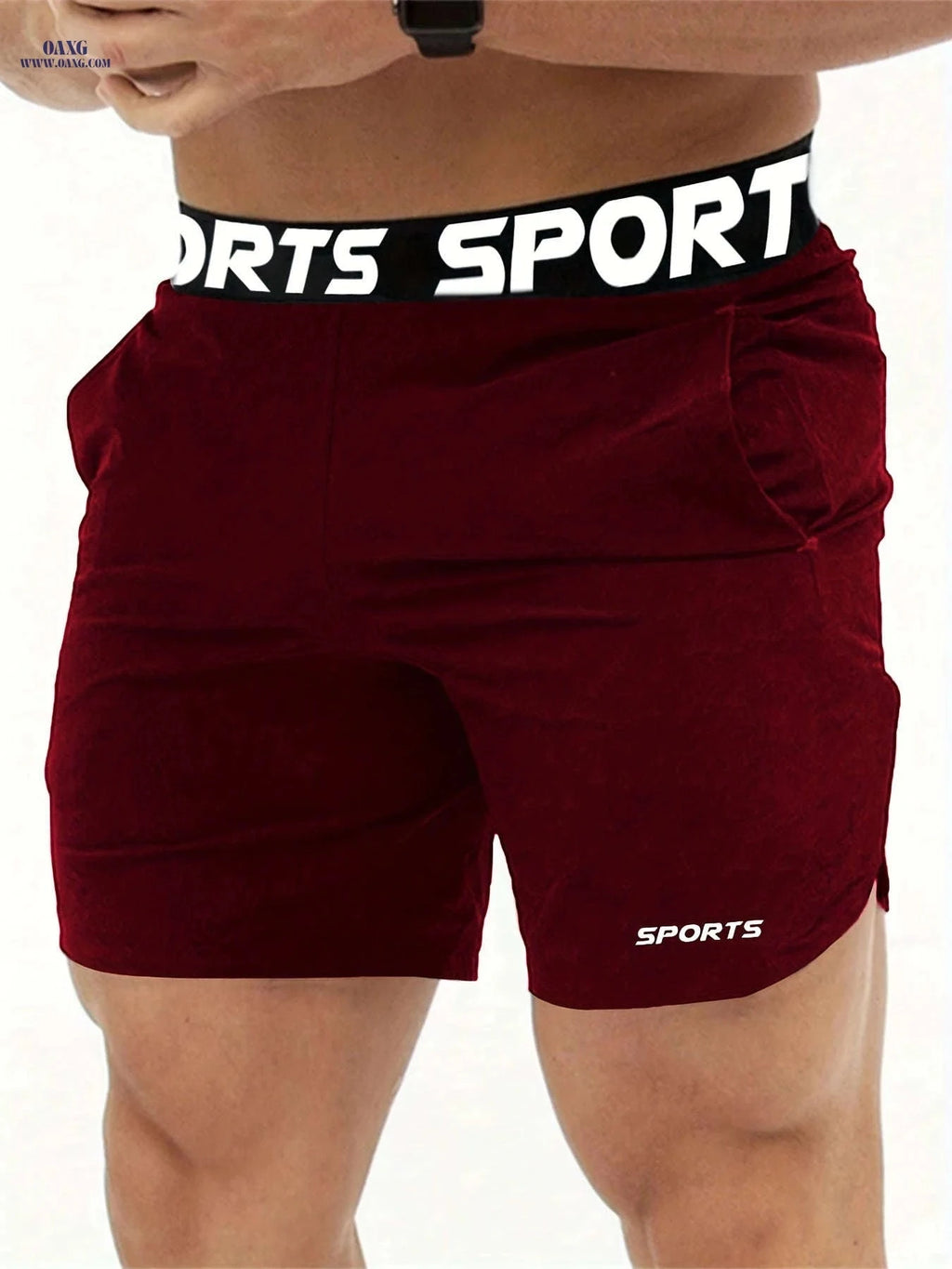 Men’s Athletic Shorts - Lightweight Polyester, Comfortable Fit for Sports   OAXG 